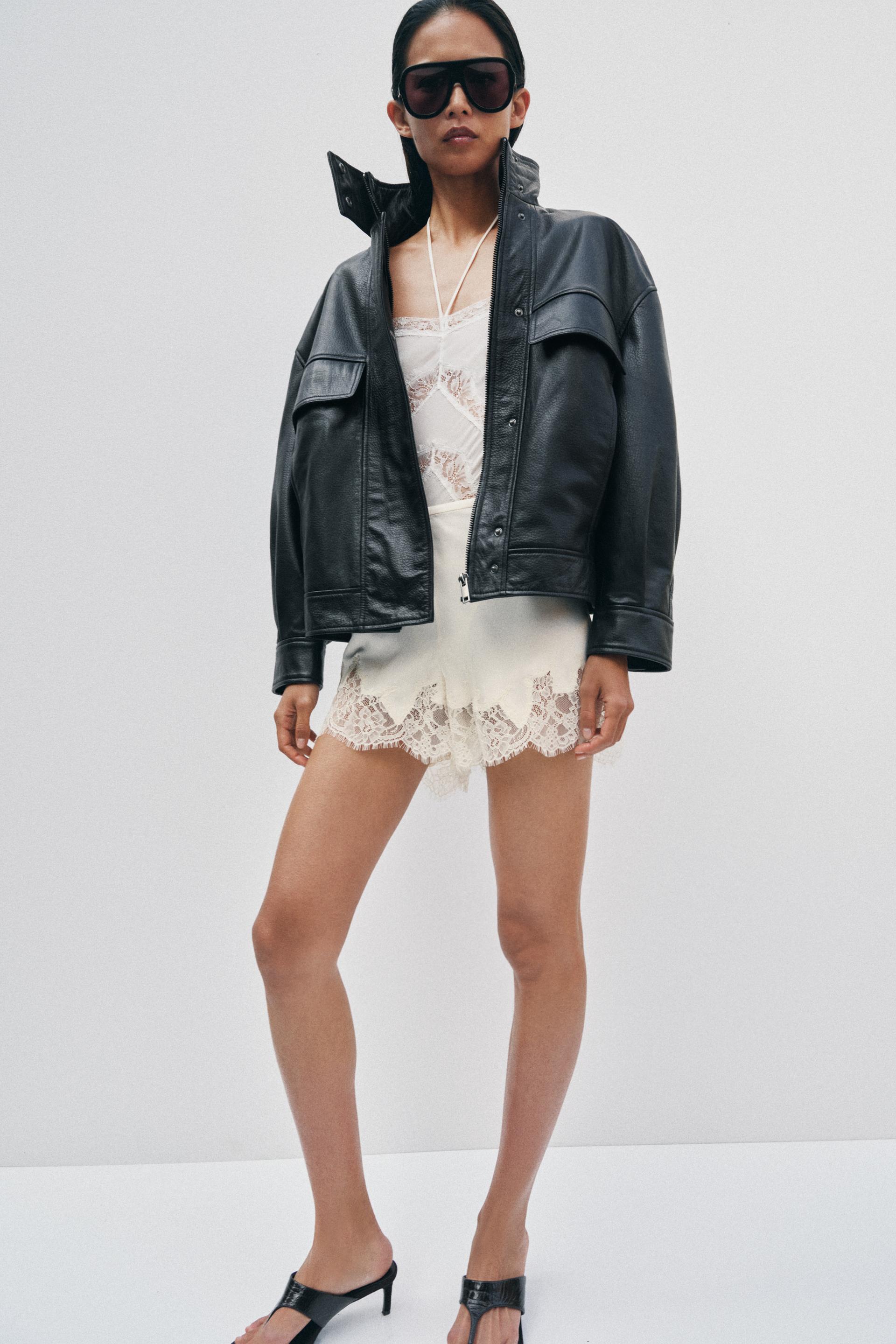 ZW COLLECTION LIMITED EDITION LEATHER JACKET by ZARA