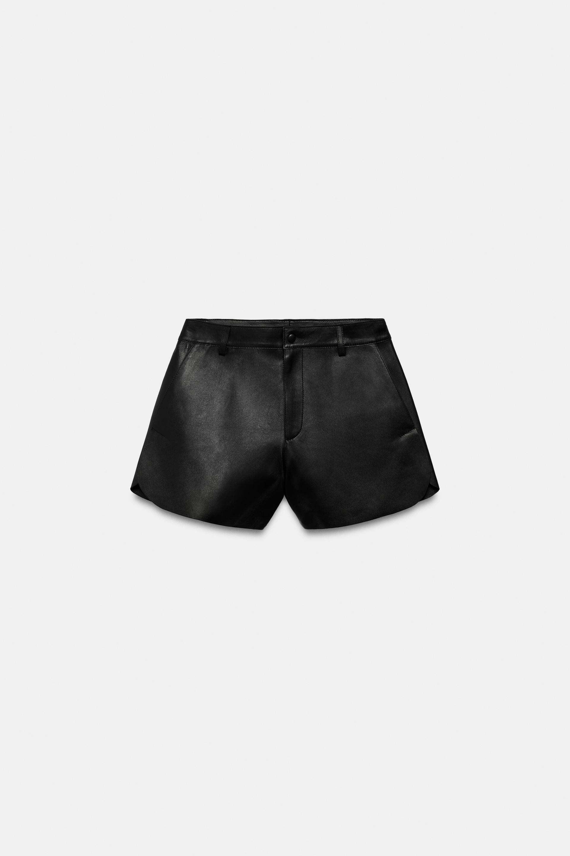 ZW COLLECTION LIMITED EDITION LEATHER SHORTS by ZARA