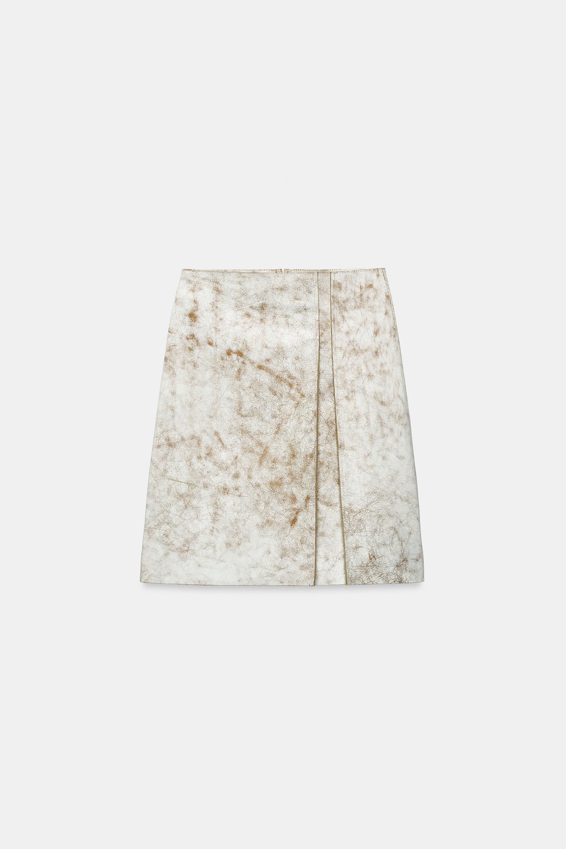 ZW COLLECTION LIMITED EDITION LEATHER SKIRT by ZARA