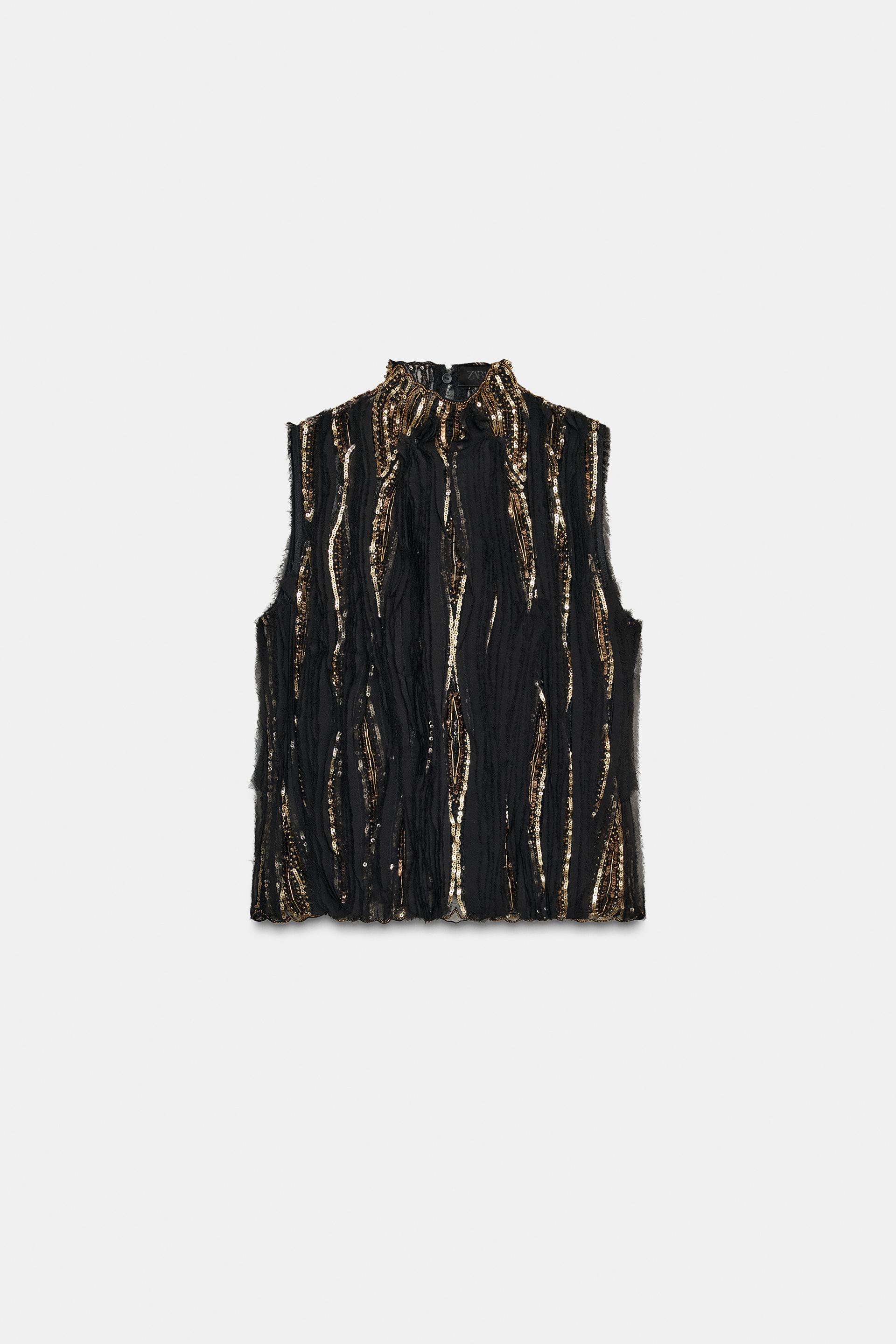 ZW COLLECTION LIMITED EDITION SEQUIN TOP by ZARA