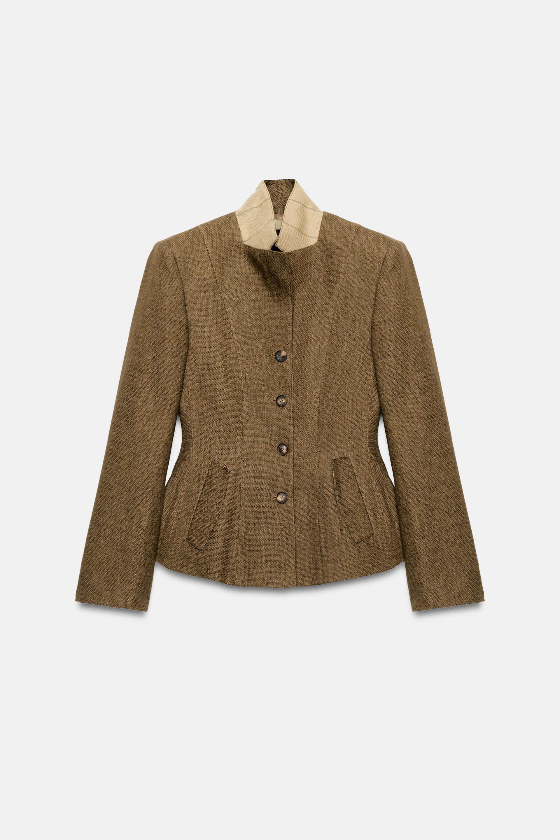 ZW COLLECTION LINEN BLEND BLAZER by ZARA