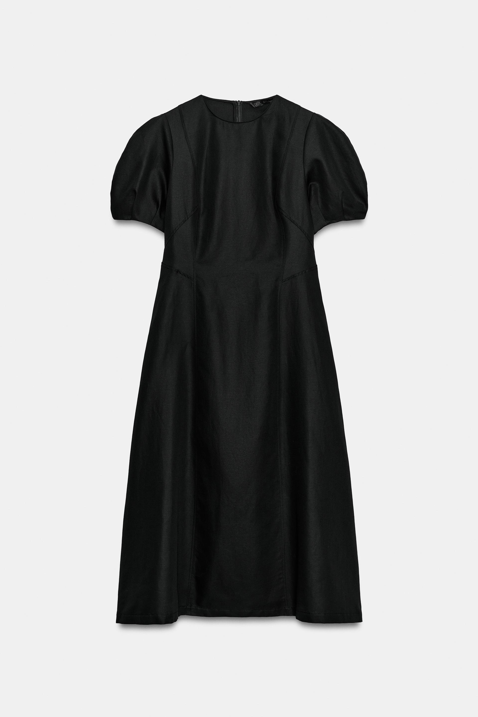 ZW COLLECTION LINEN BLEND MIDI DRESS by ZARA