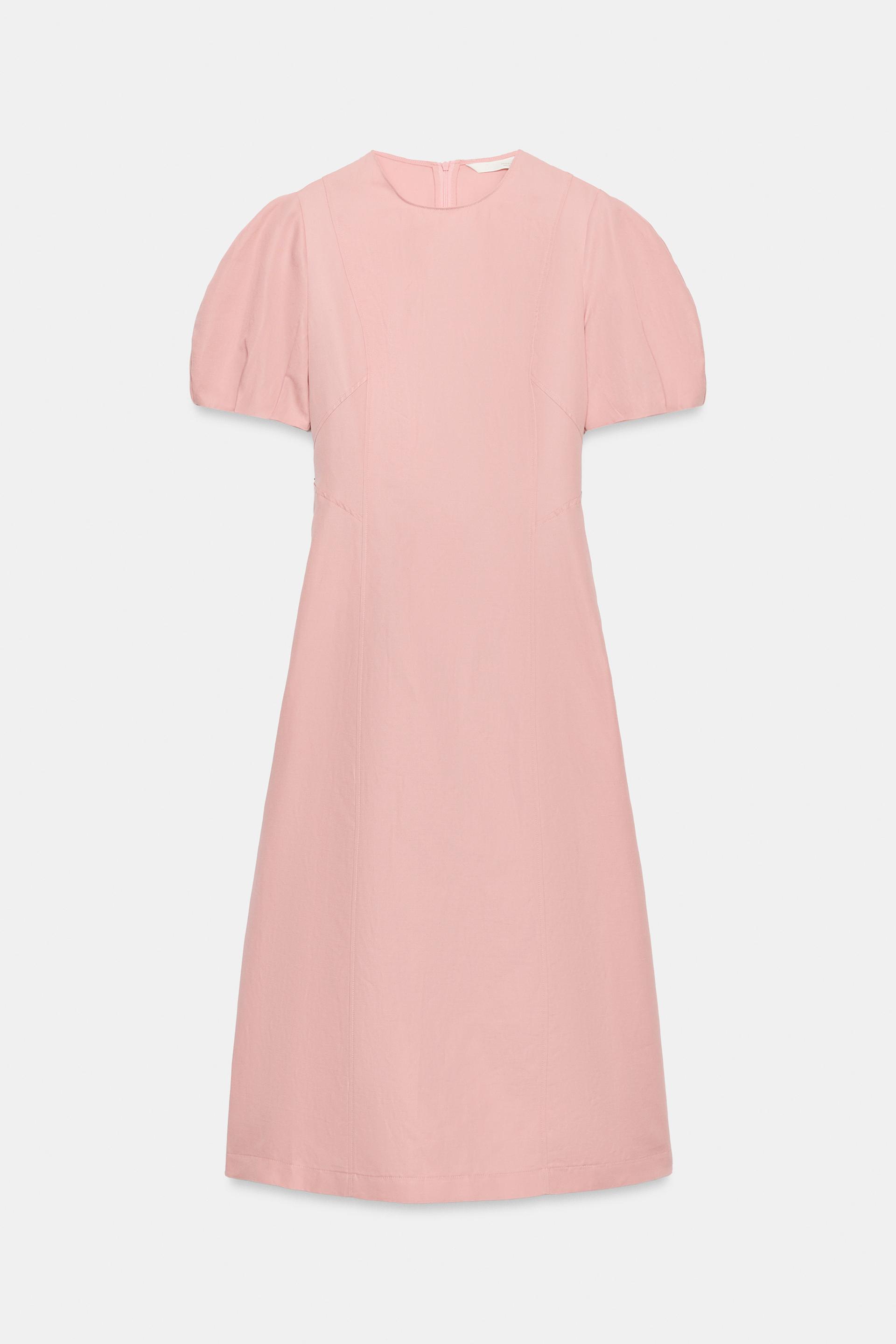ZW COLLECTION LINEN BLEND MIDI DRESS by ZARA