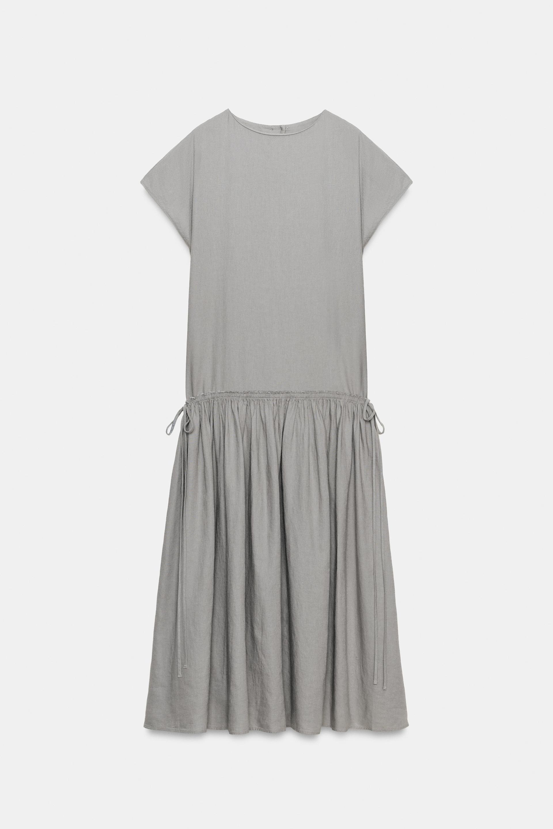 ZW COLLECTION LINEN BLEND MIDI DRESS by ZARA