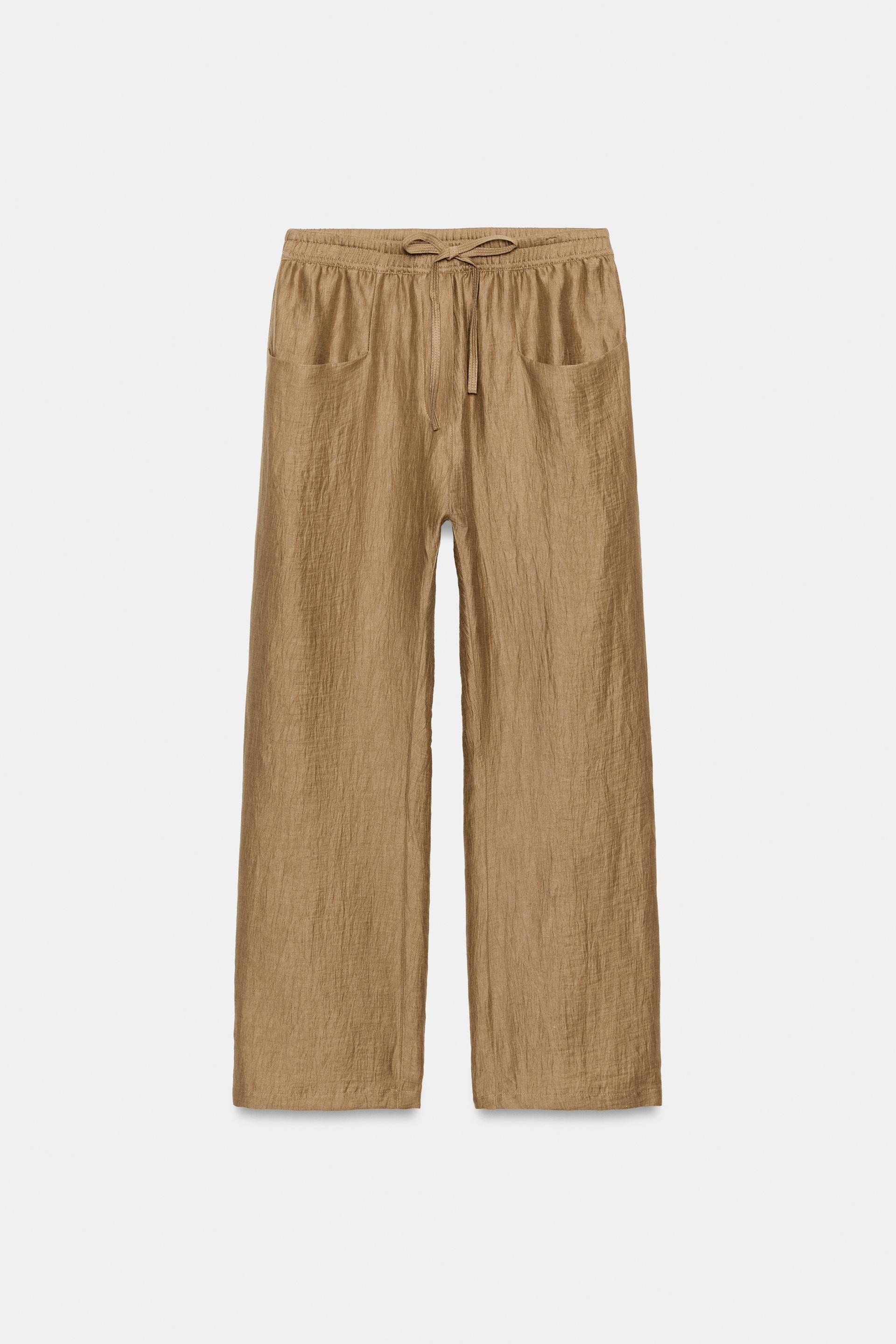 ZW COLLECTION LINEN BLEND PANTS by ZARA