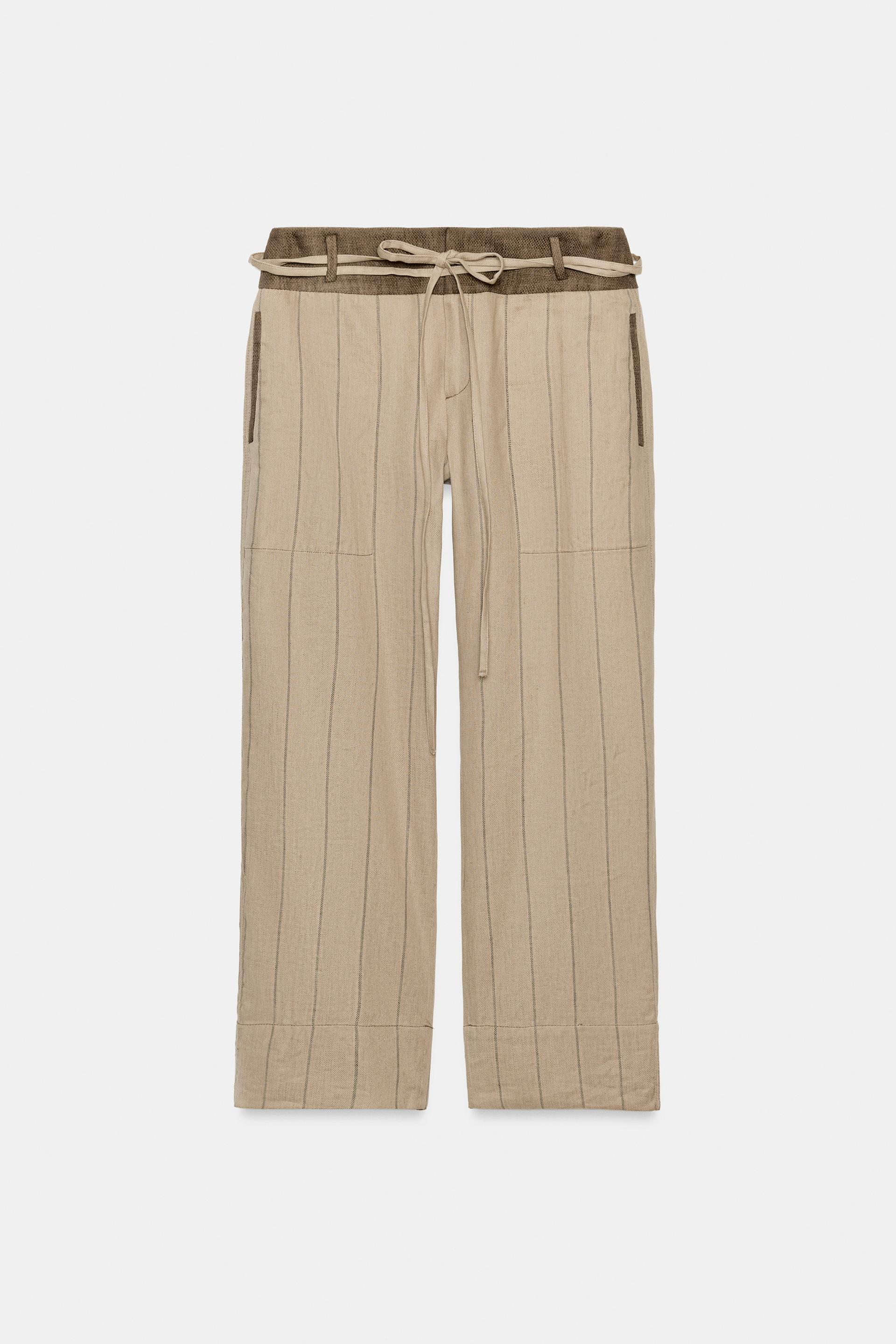ZW COLLECTION LINEN BLEND PANTS by ZARA