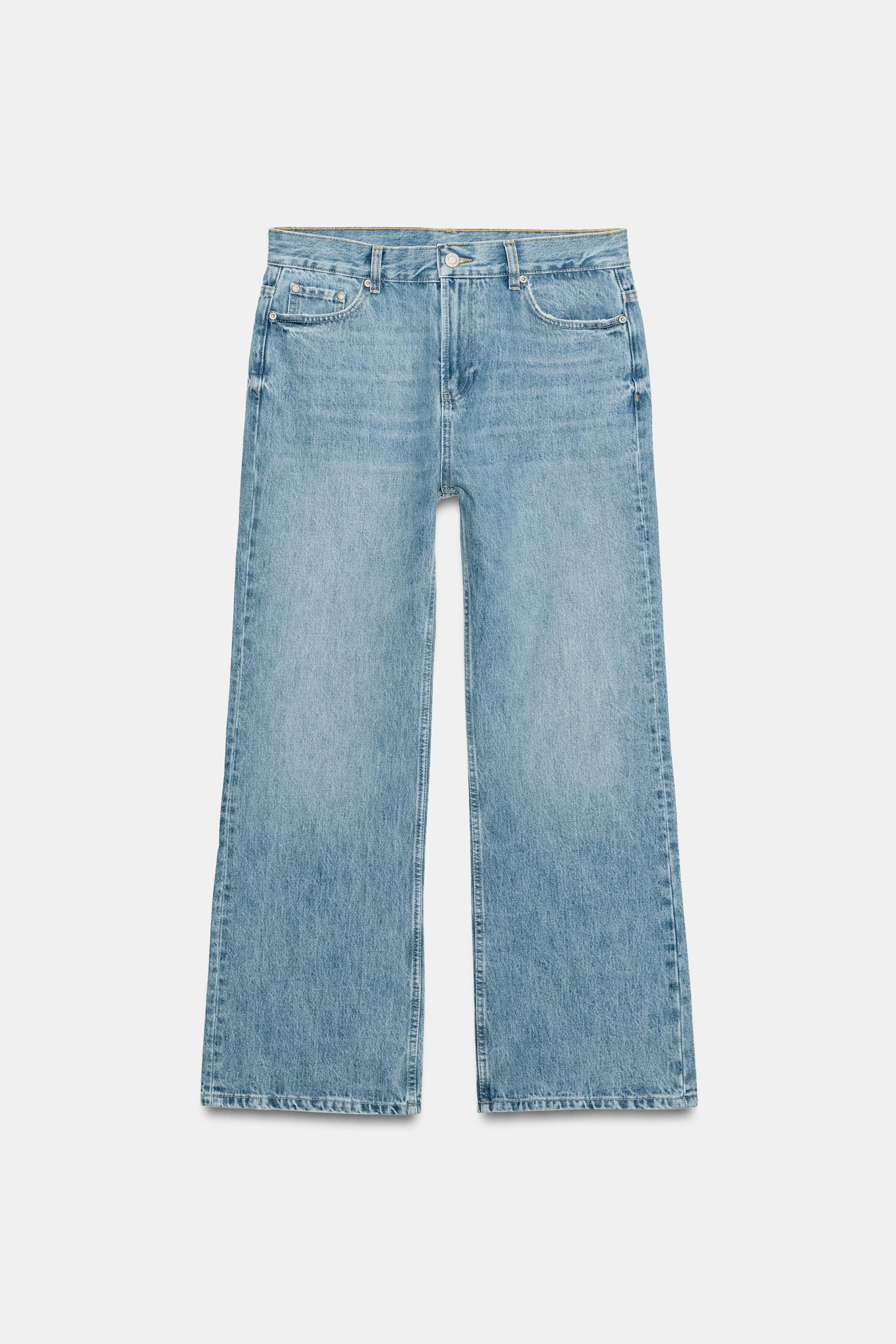 ZW COLLECTION LOW-RISE RELAXED FLARE JEANS by ZARA