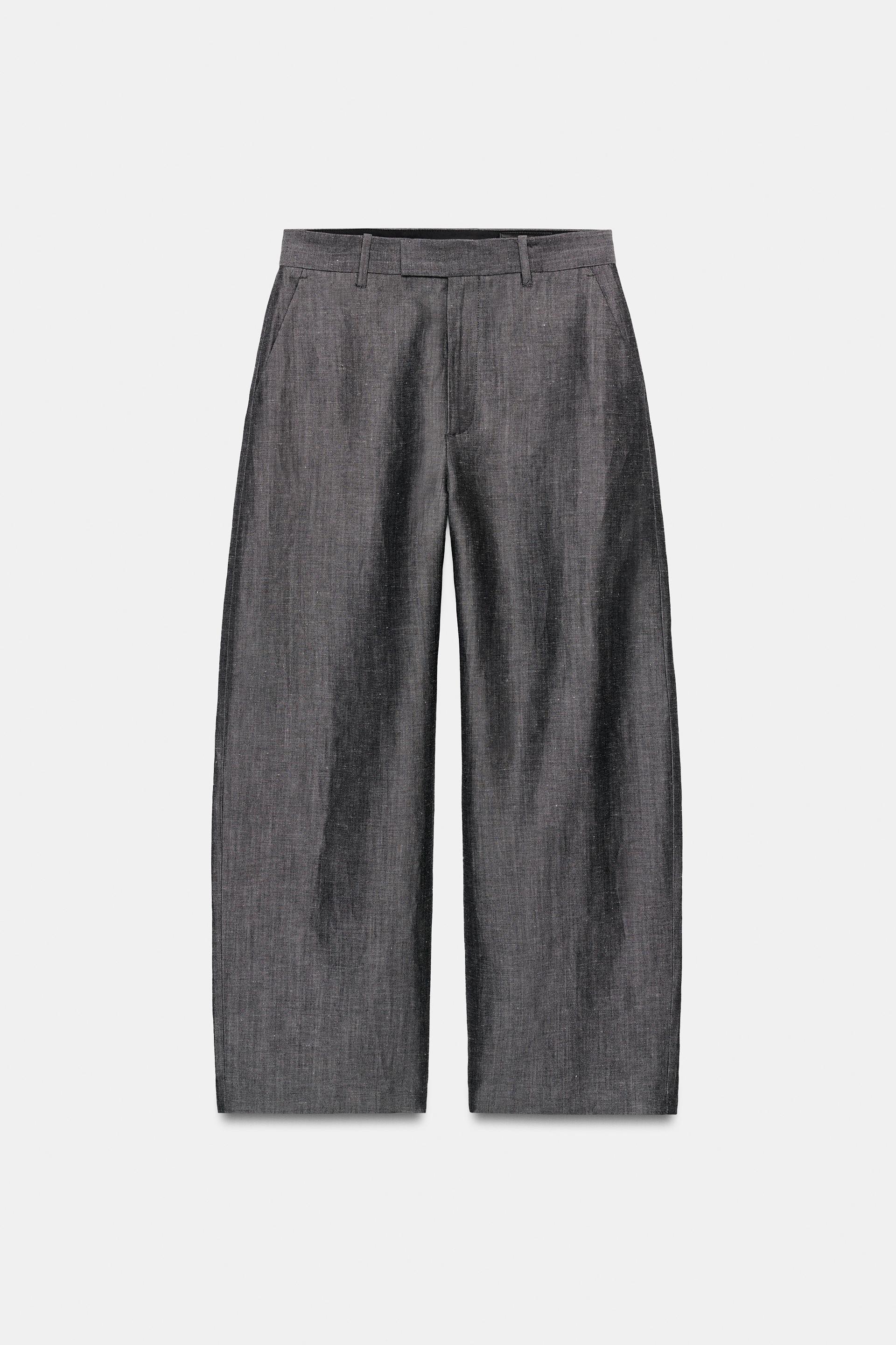 ZW COLLECTION Linen Blend Wide-Leg Pants by ZARA