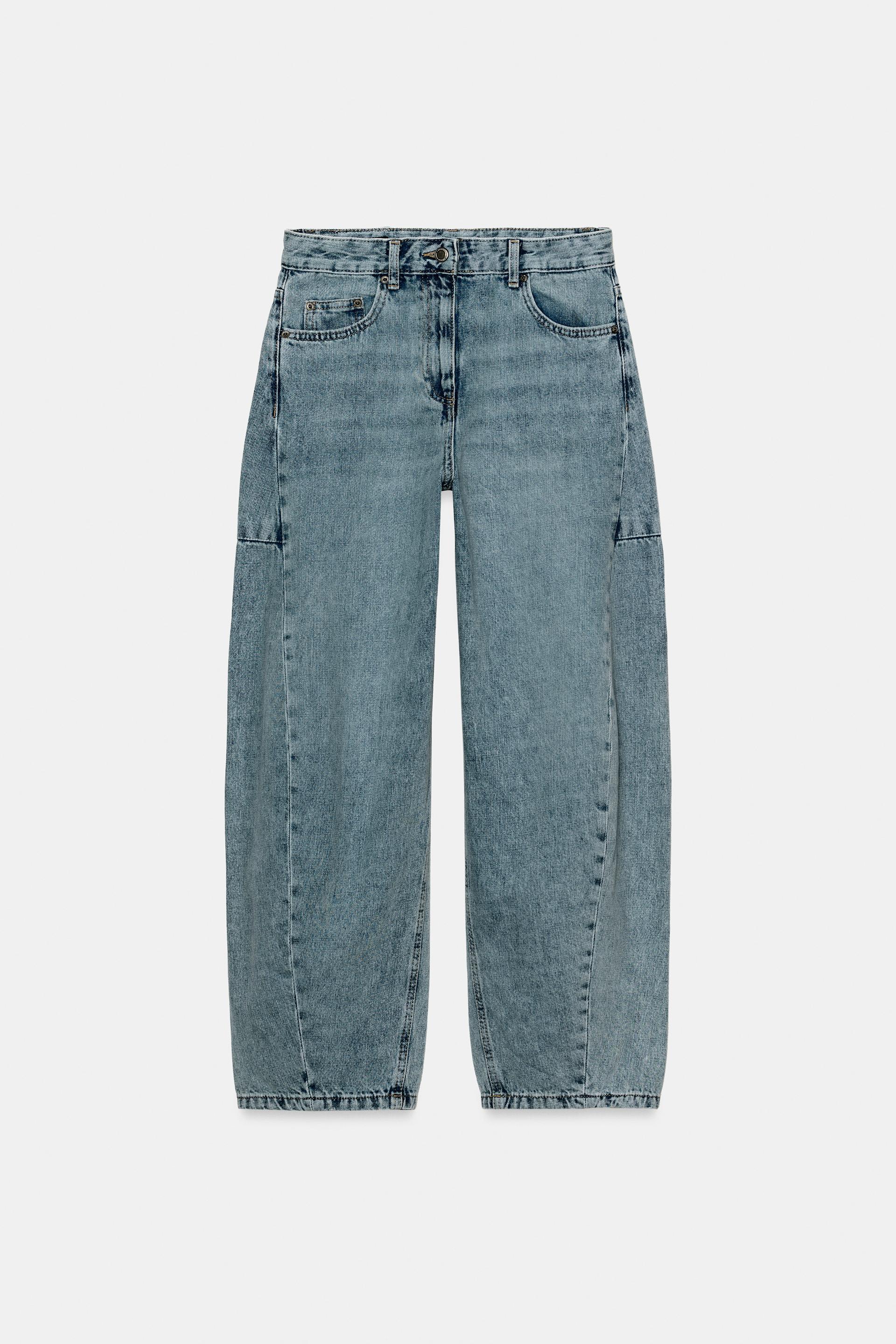 ZW COLLECTION MID-RISE ANKLE BALLOON JEANS by ZARA
