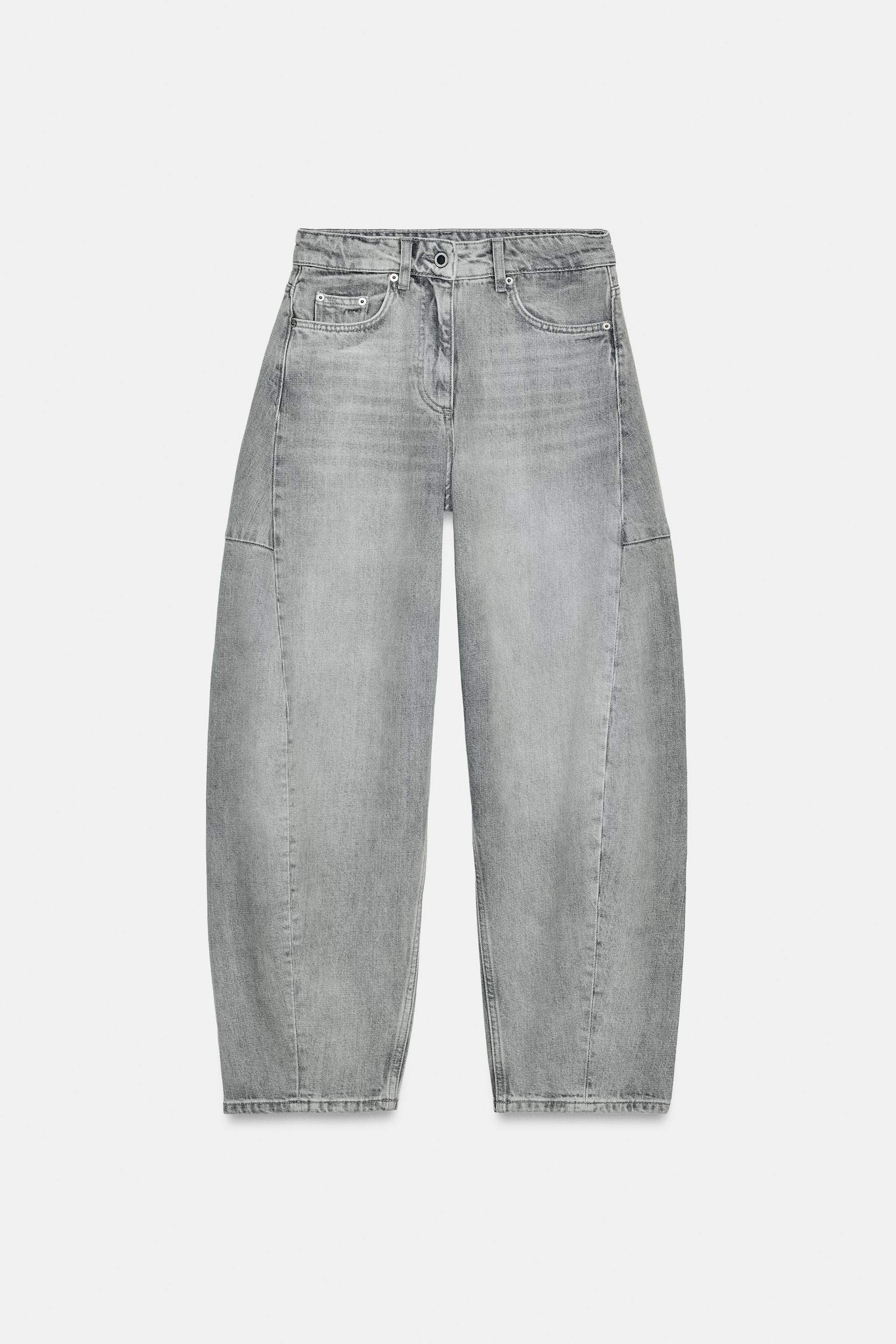 ZW COLLECTION MID-RISE ANKLE BALLOON JEANS by ZARA