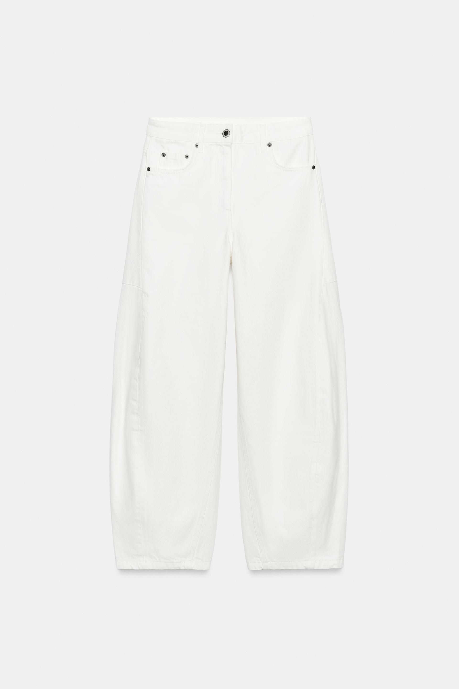 ZW COLLECTION MID-RISE ANKLE BALLOON JEANS by ZARA