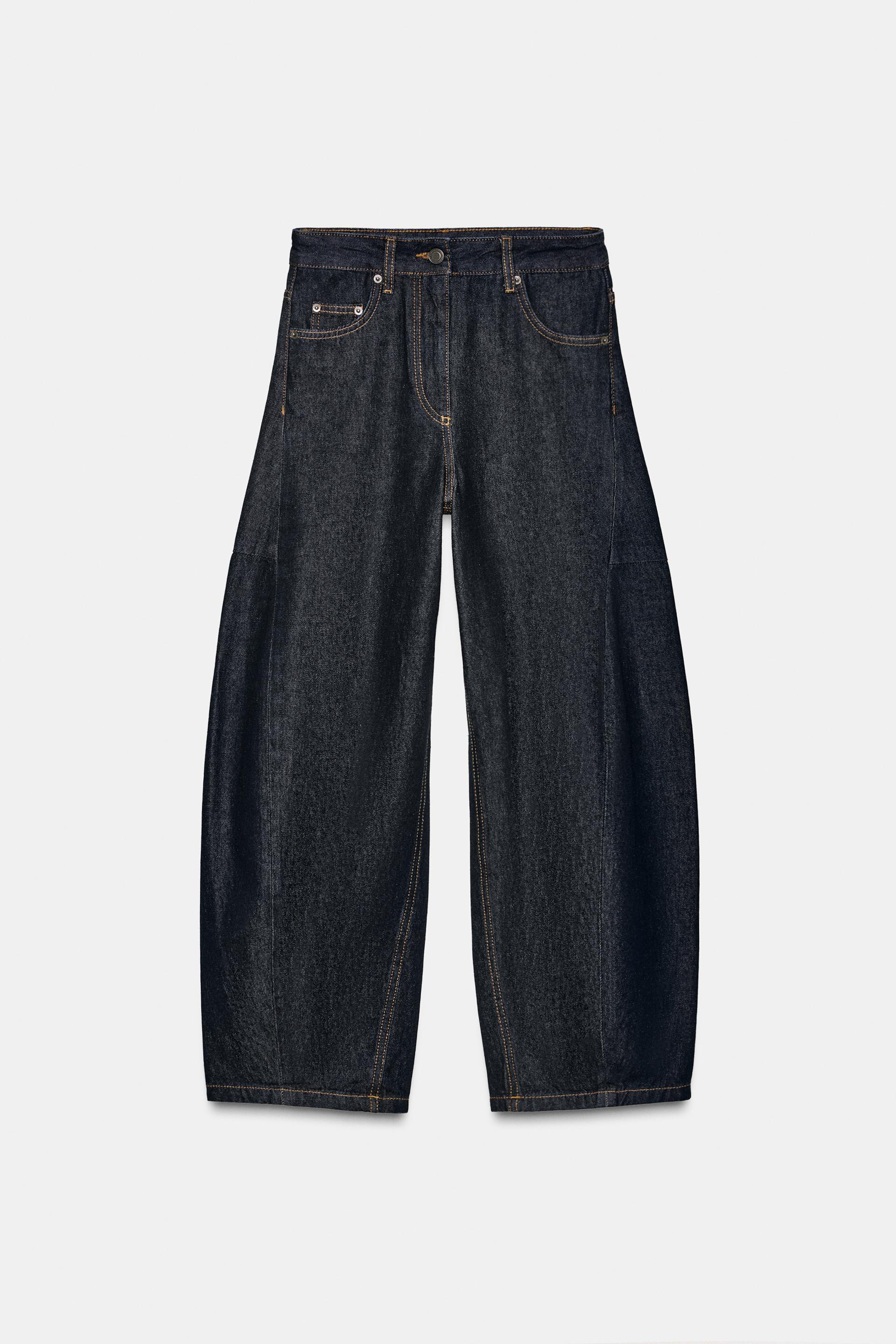 ZW COLLECTION MID-RISE ANKLE BALLOON JEANS by ZARA