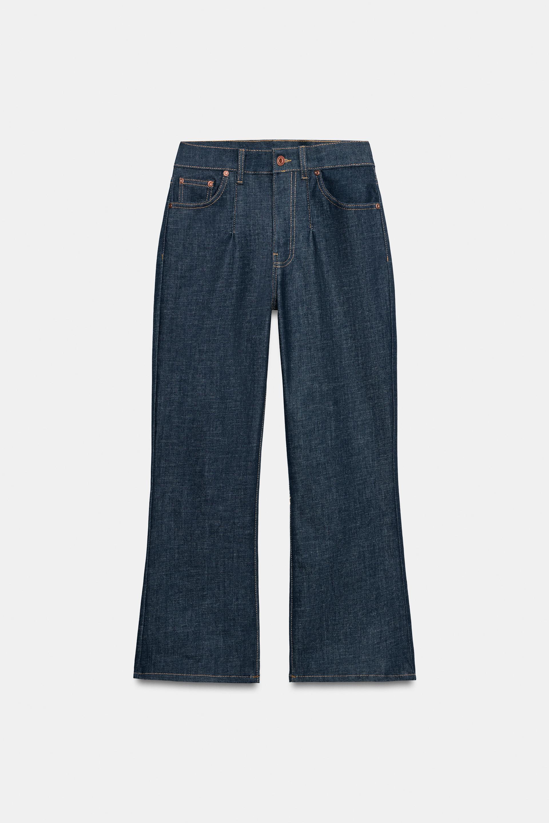 ZW COLLECTION MID-RISE CROPPED FLARE JEANS by ZARA