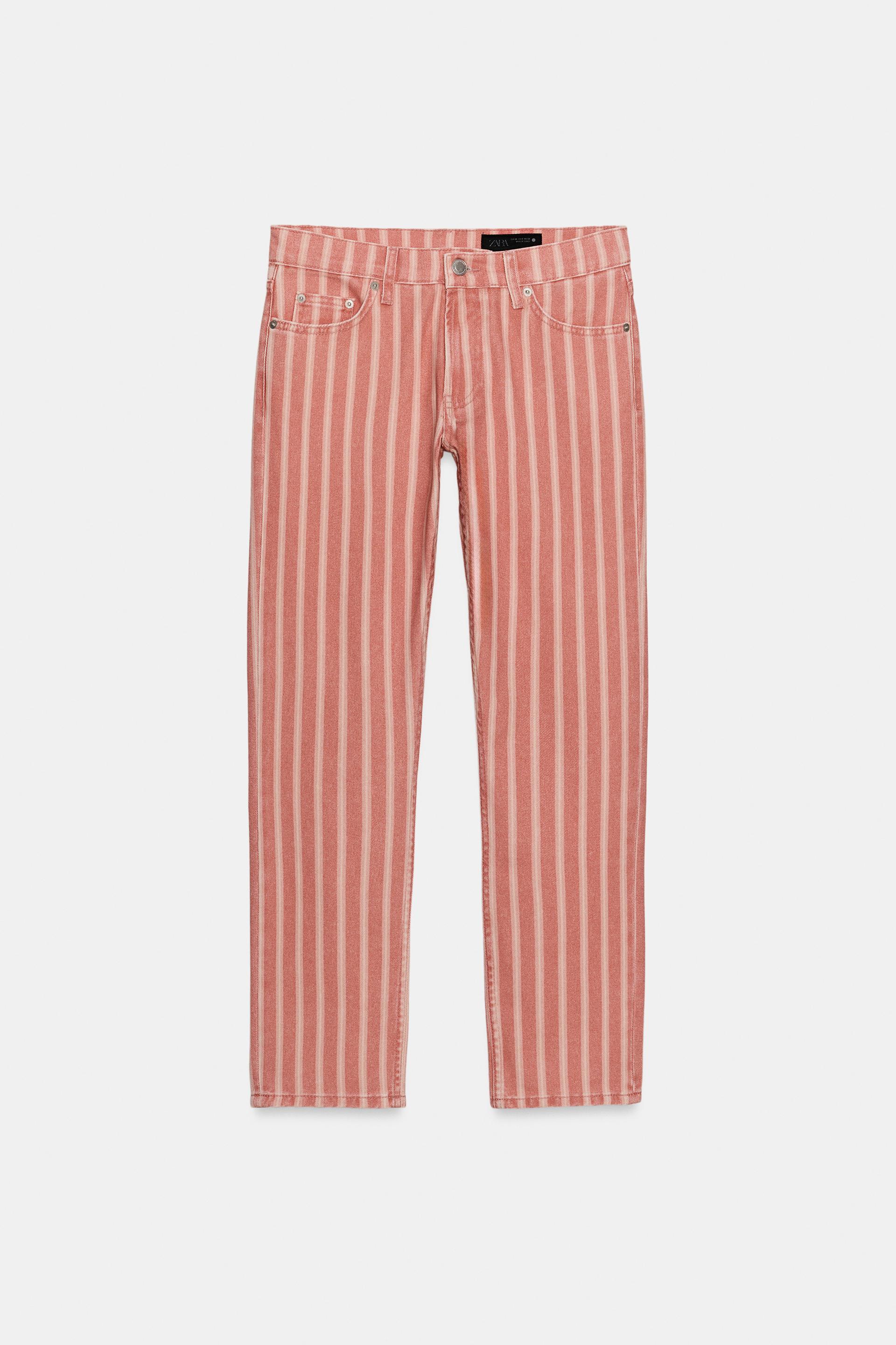 ZW COLLECTION MID-RISE STRIPED SLIM JEANS by ZARA