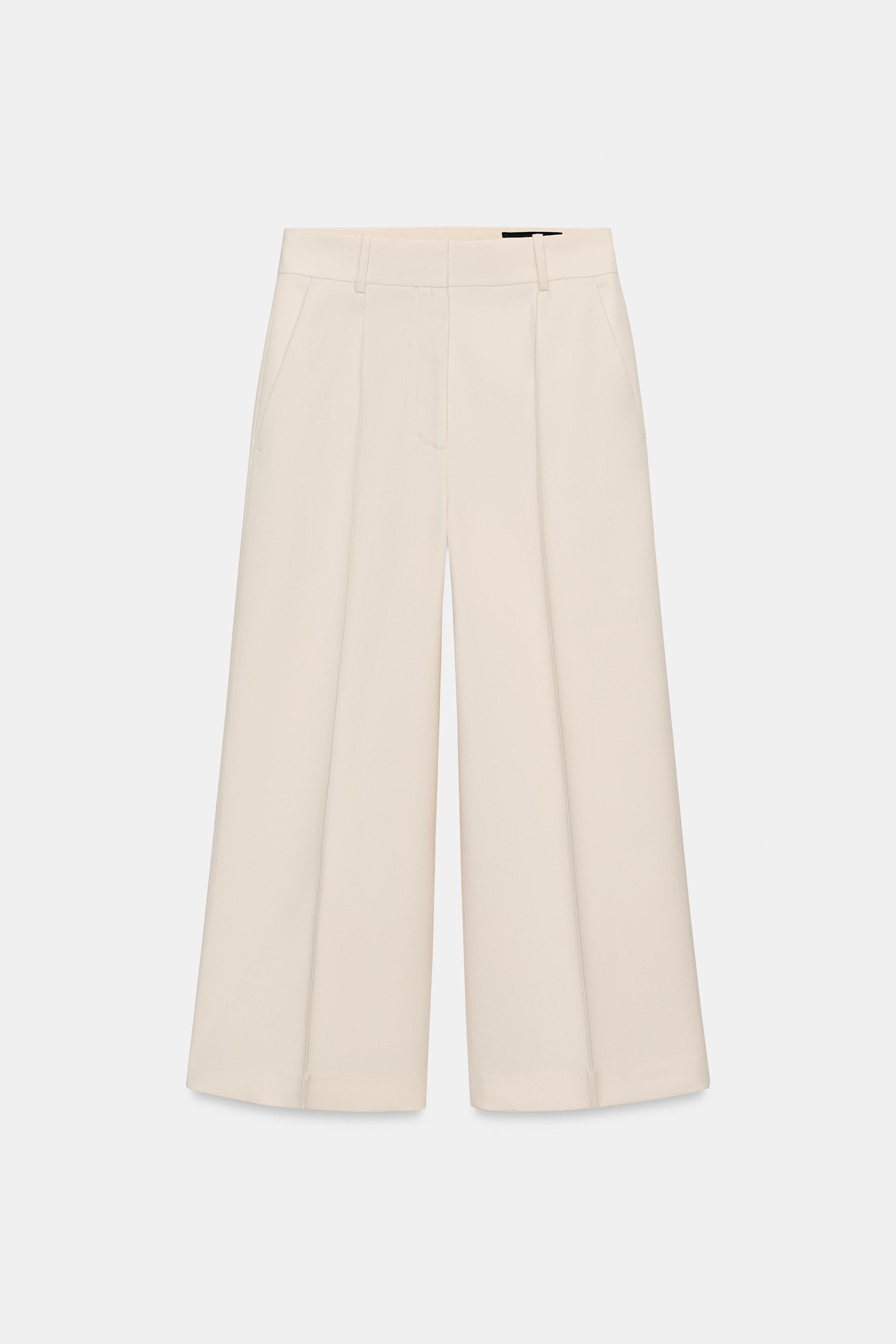 ZW COLLECTION PINTRUCK CROPPED PANTS by ZARA