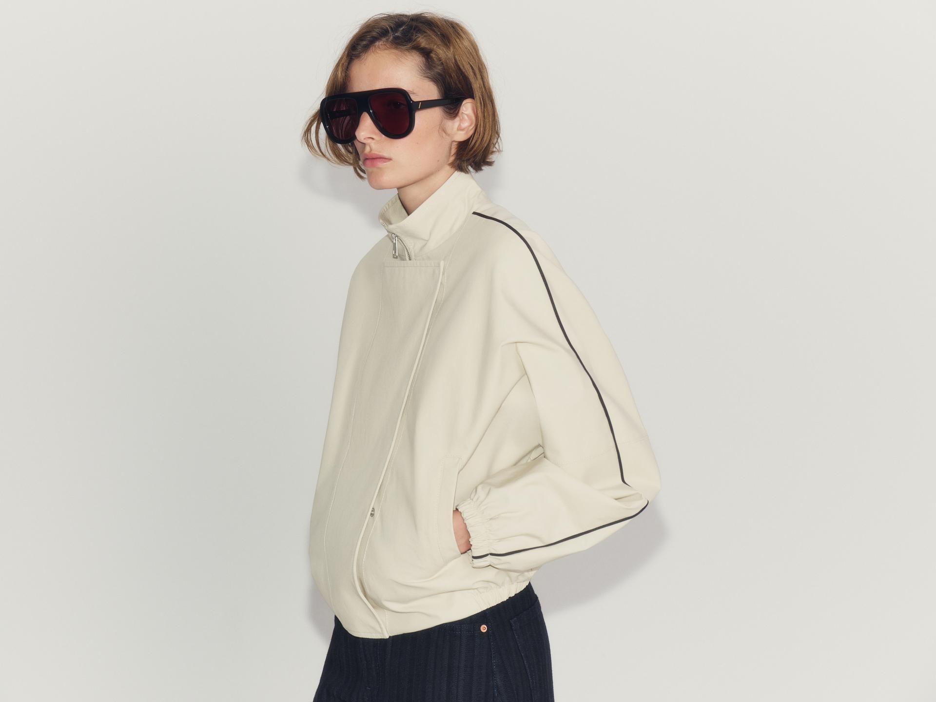 ZW COLLECTION PIPED BOMBER JACKET by ZARA
