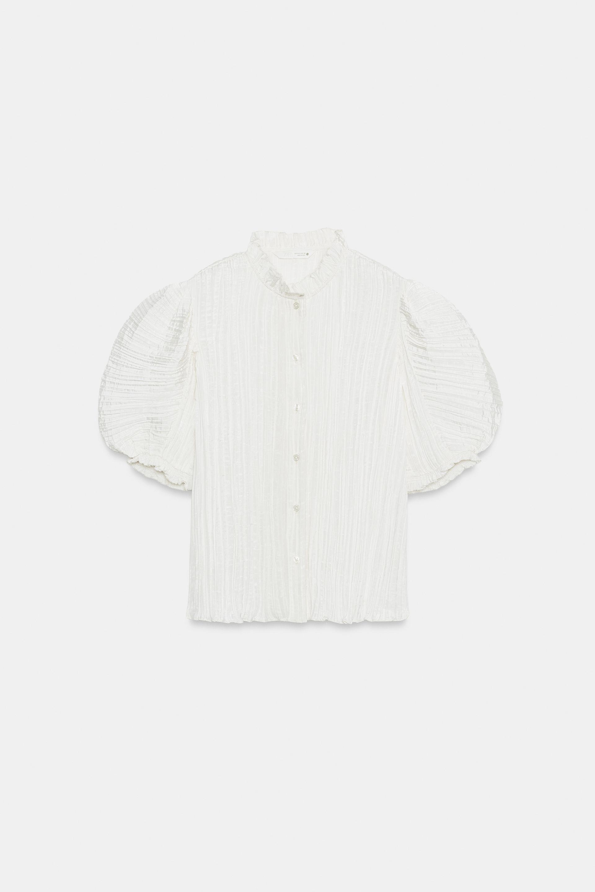 ZW COLLECTION PLEATED BLOUSE by ZARA