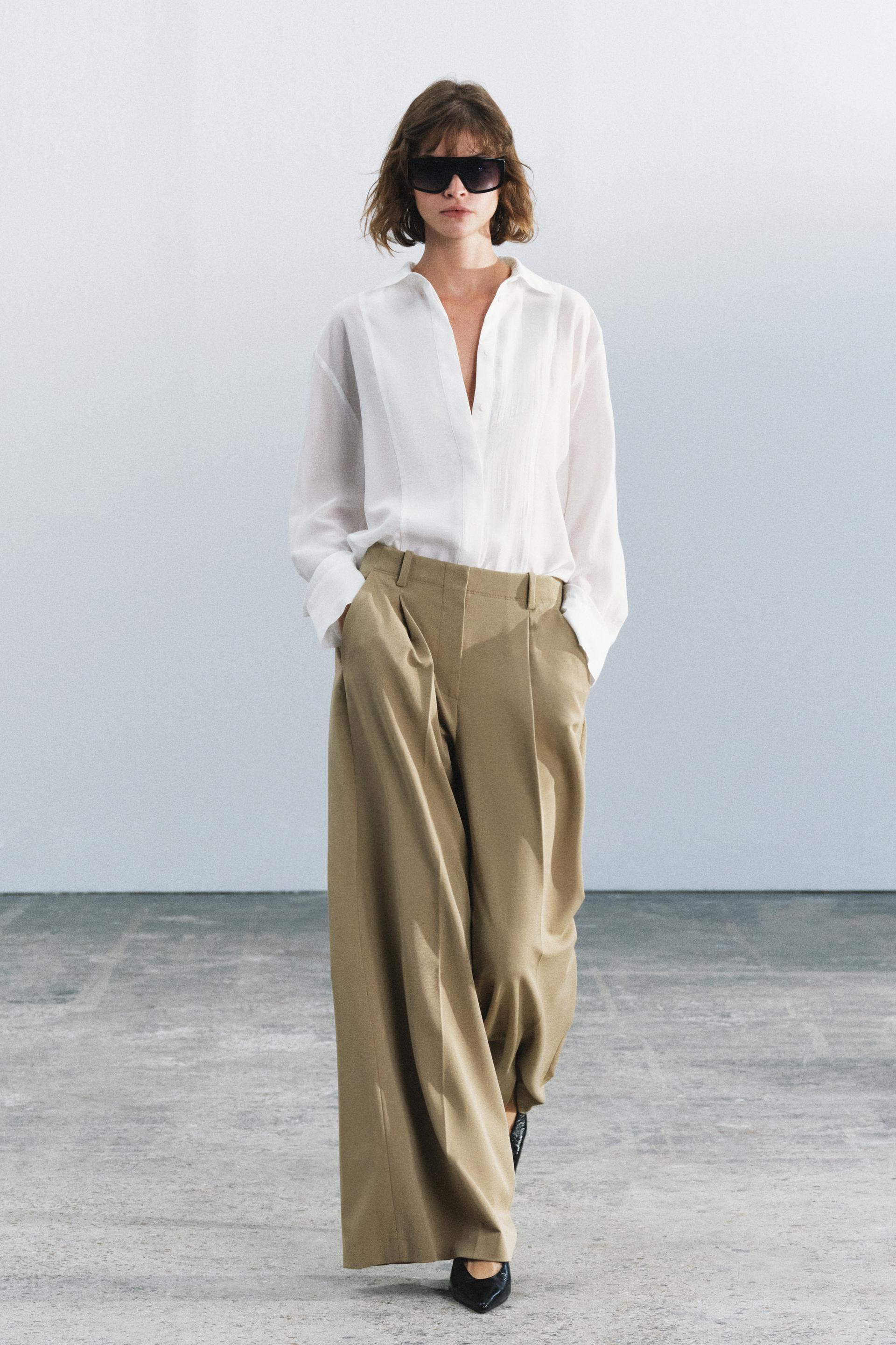 ZW COLLECTION PLEATED PANTS by ZARA