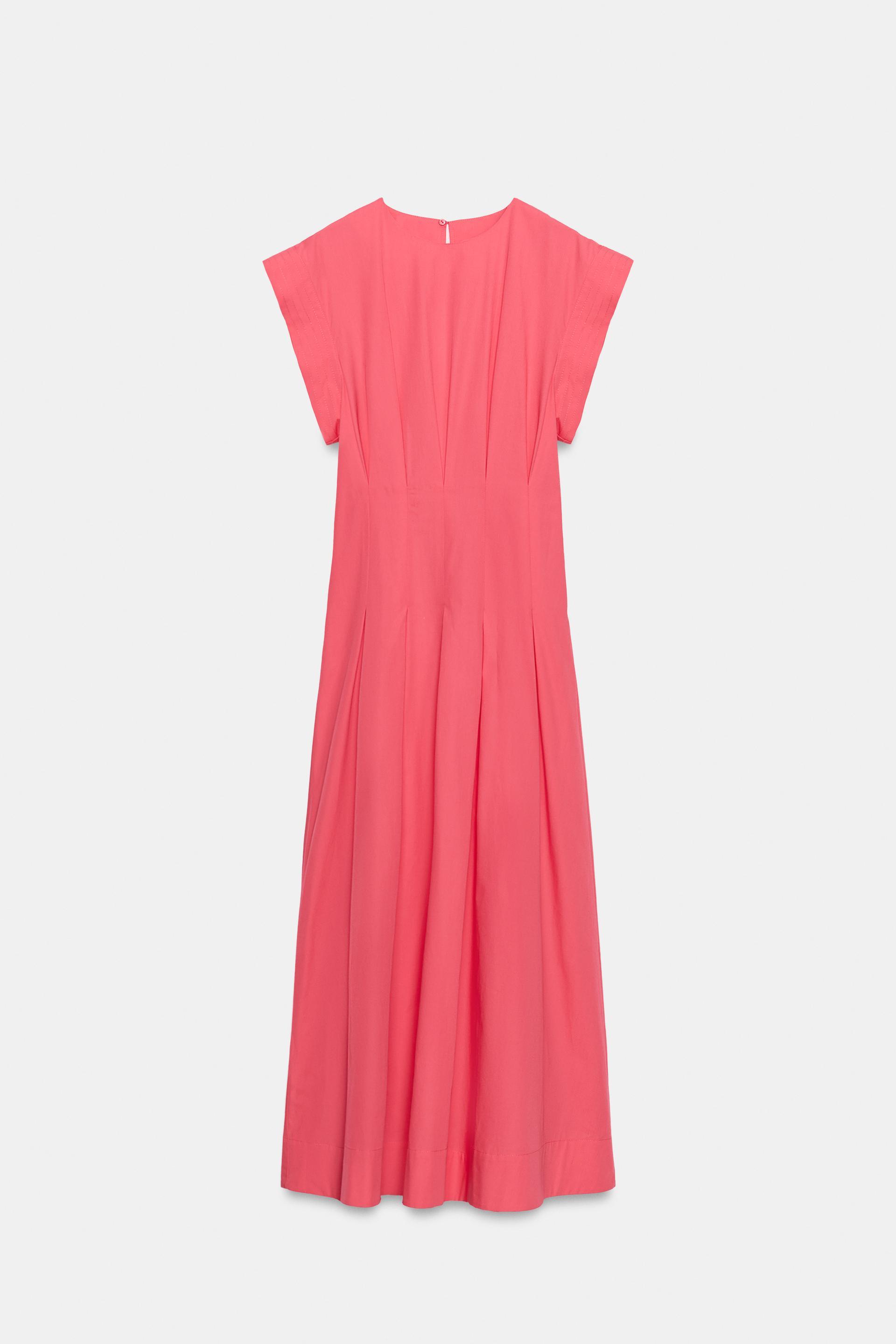 ZW COLLECTION PLEATED POPLIN DRESS by ZARA
