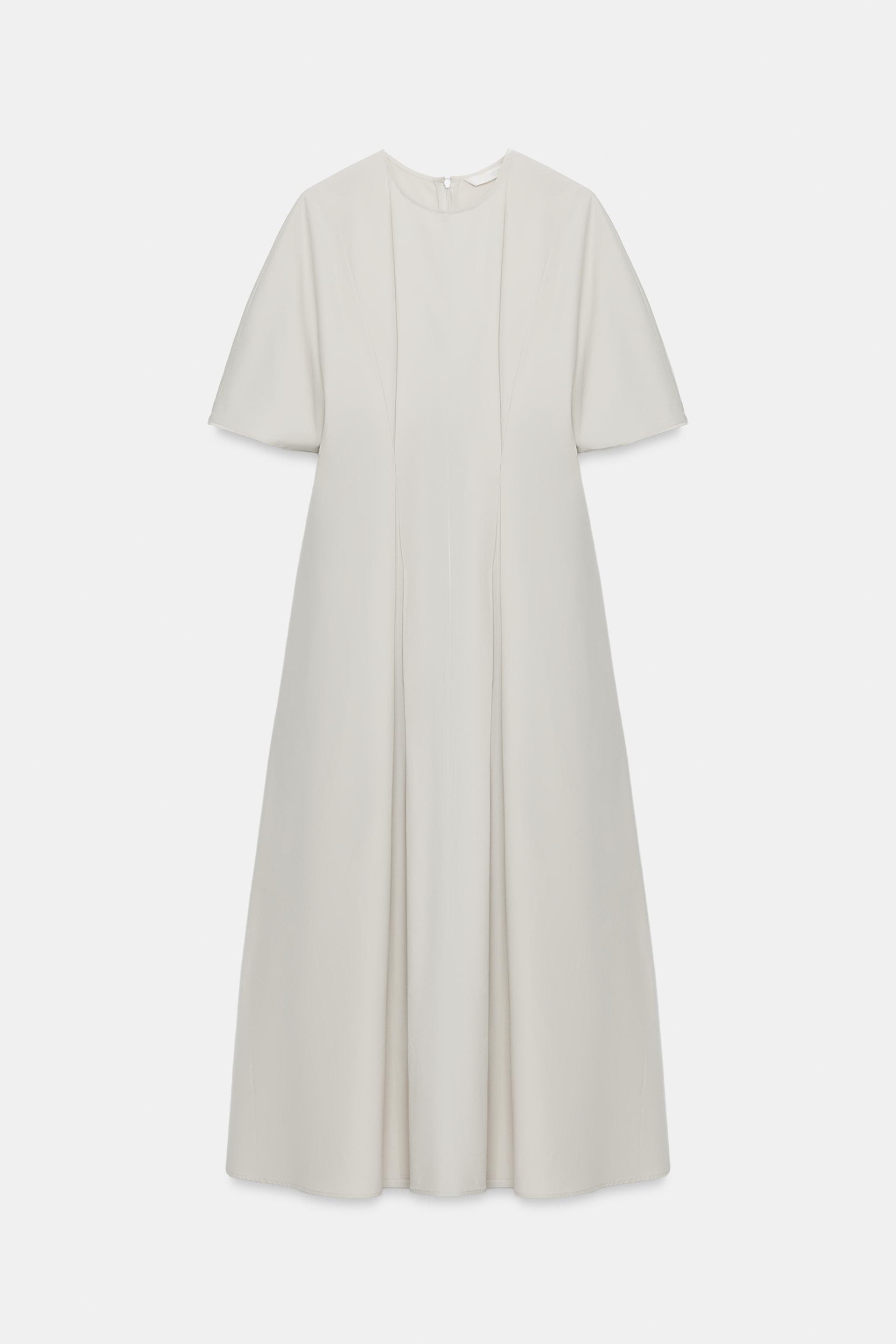 ZW COLLECTION PLEATED POPLIN DRESS by ZARA