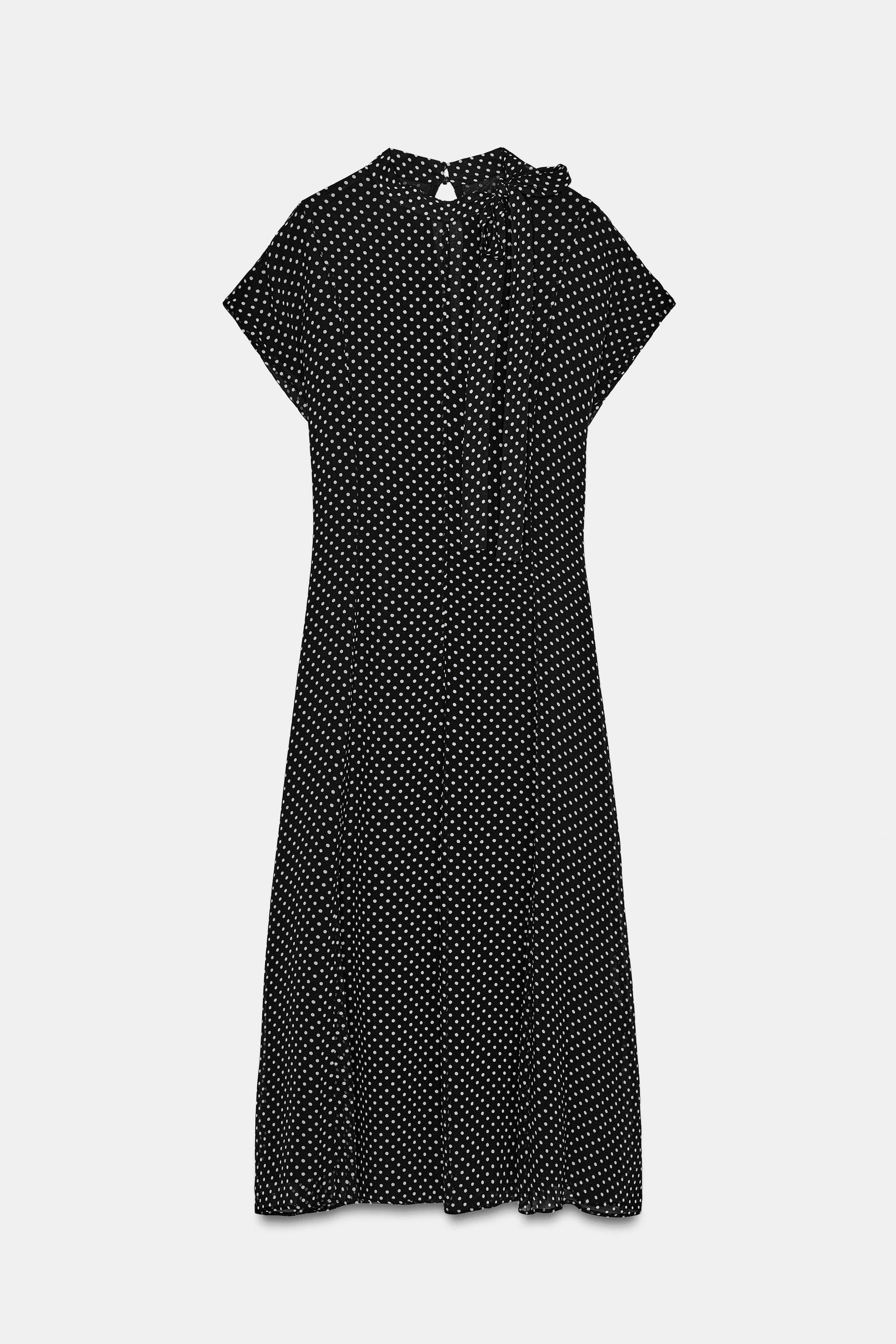 ZW COLLECTION POLKA DOT MIDI DRESS by ZARA