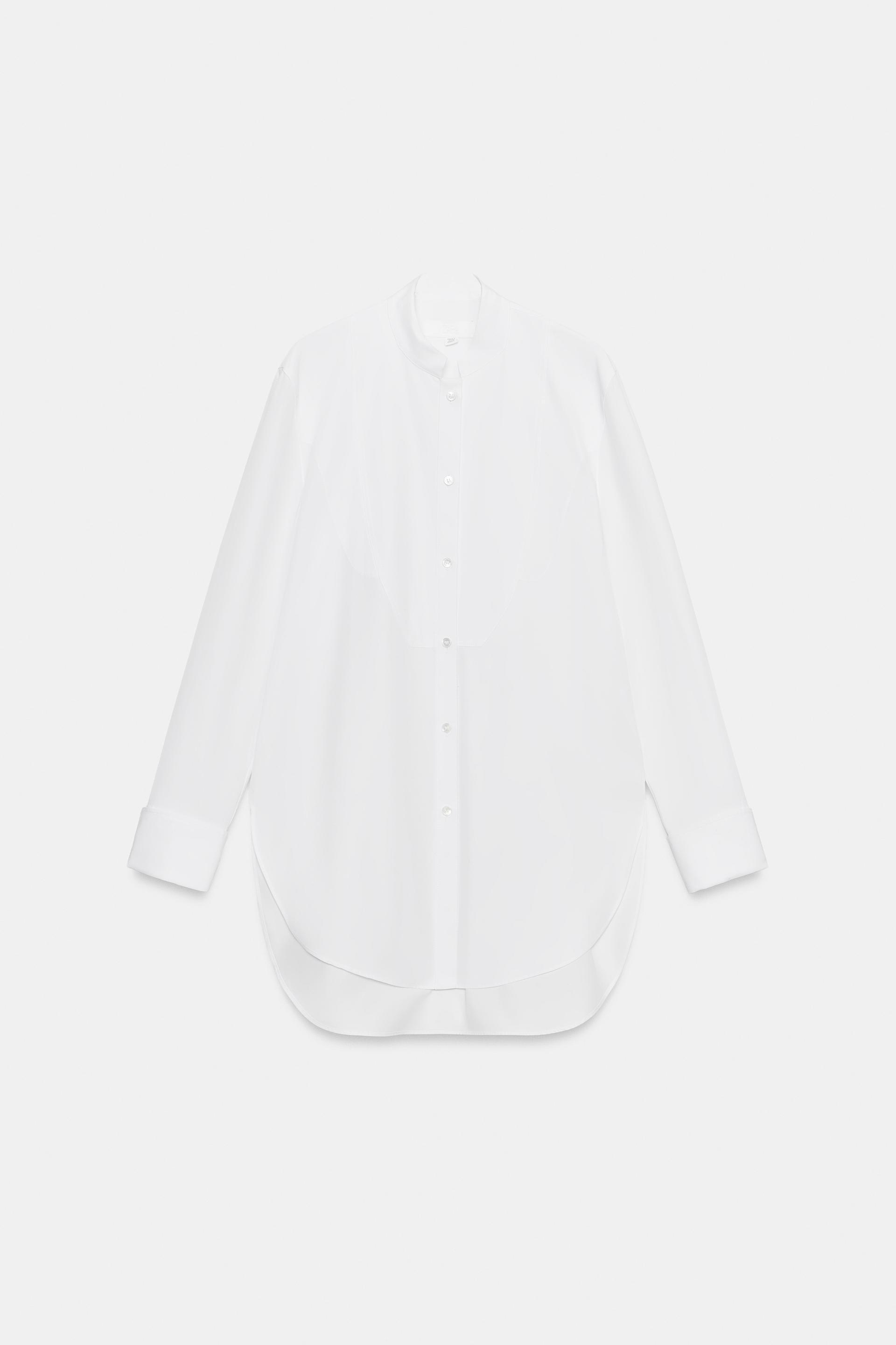 ZW COLLECTION POPLIN BIB SHIRT by ZARA