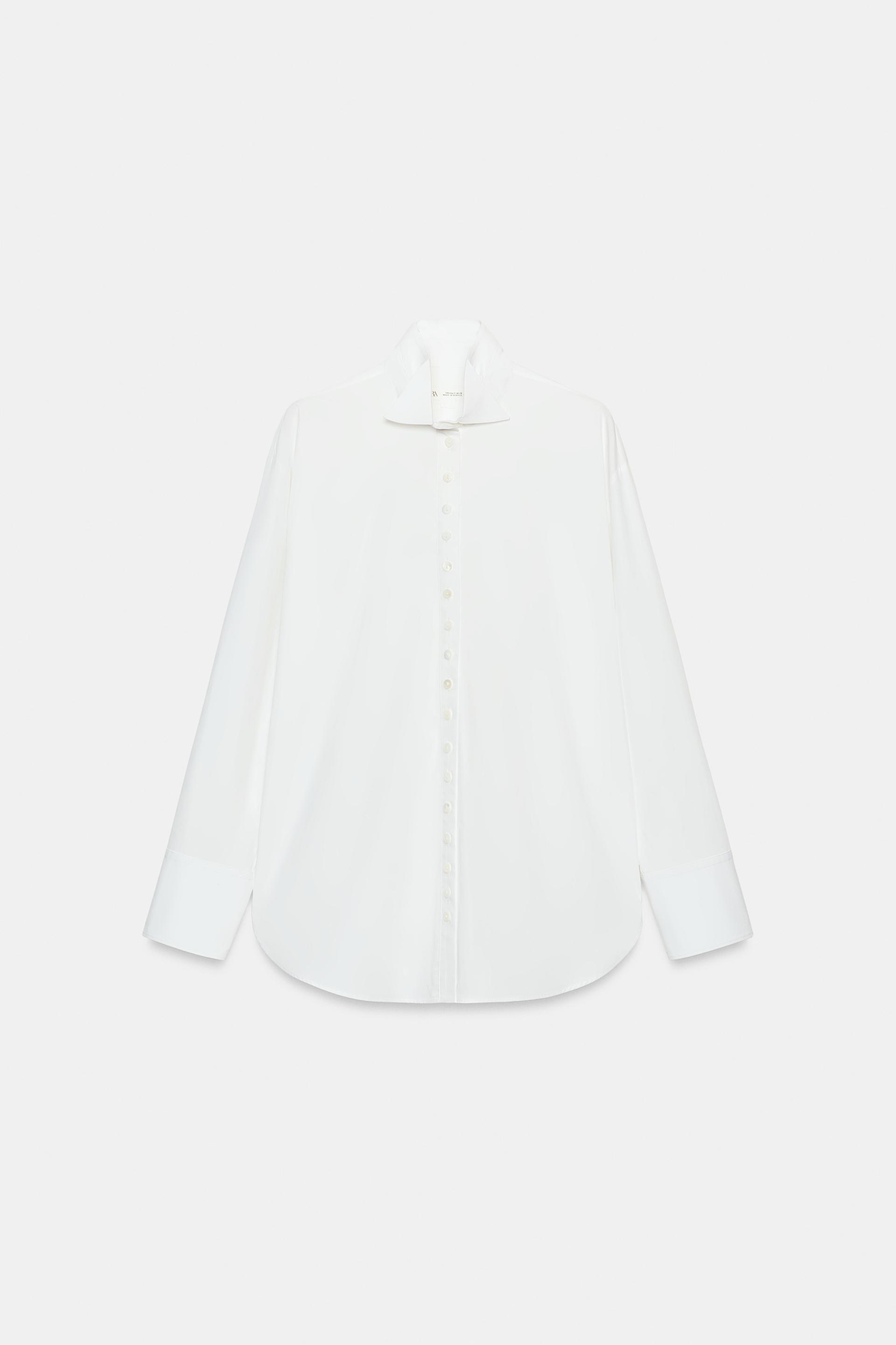 ZW COLLECTION POPLIN SHIRT WITH BUTTONS by ZARA