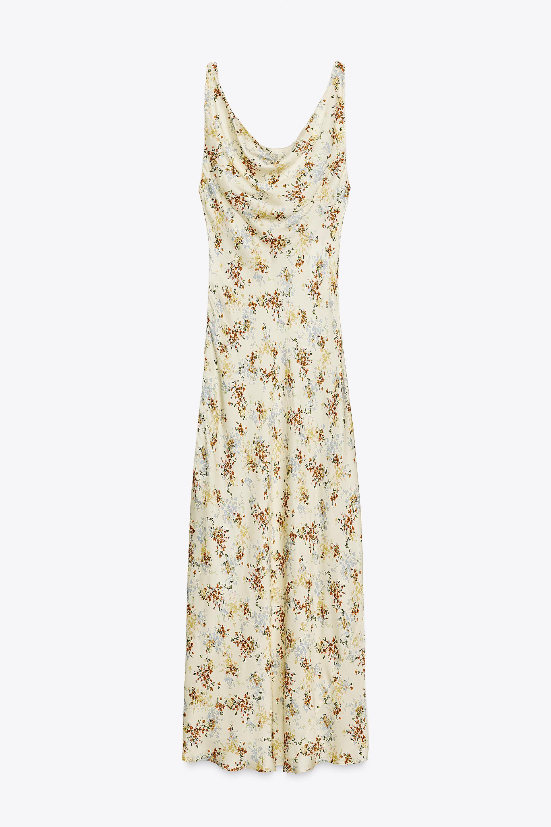 ZW COLLECTION PRINTED SATIN DRESS by ZARA