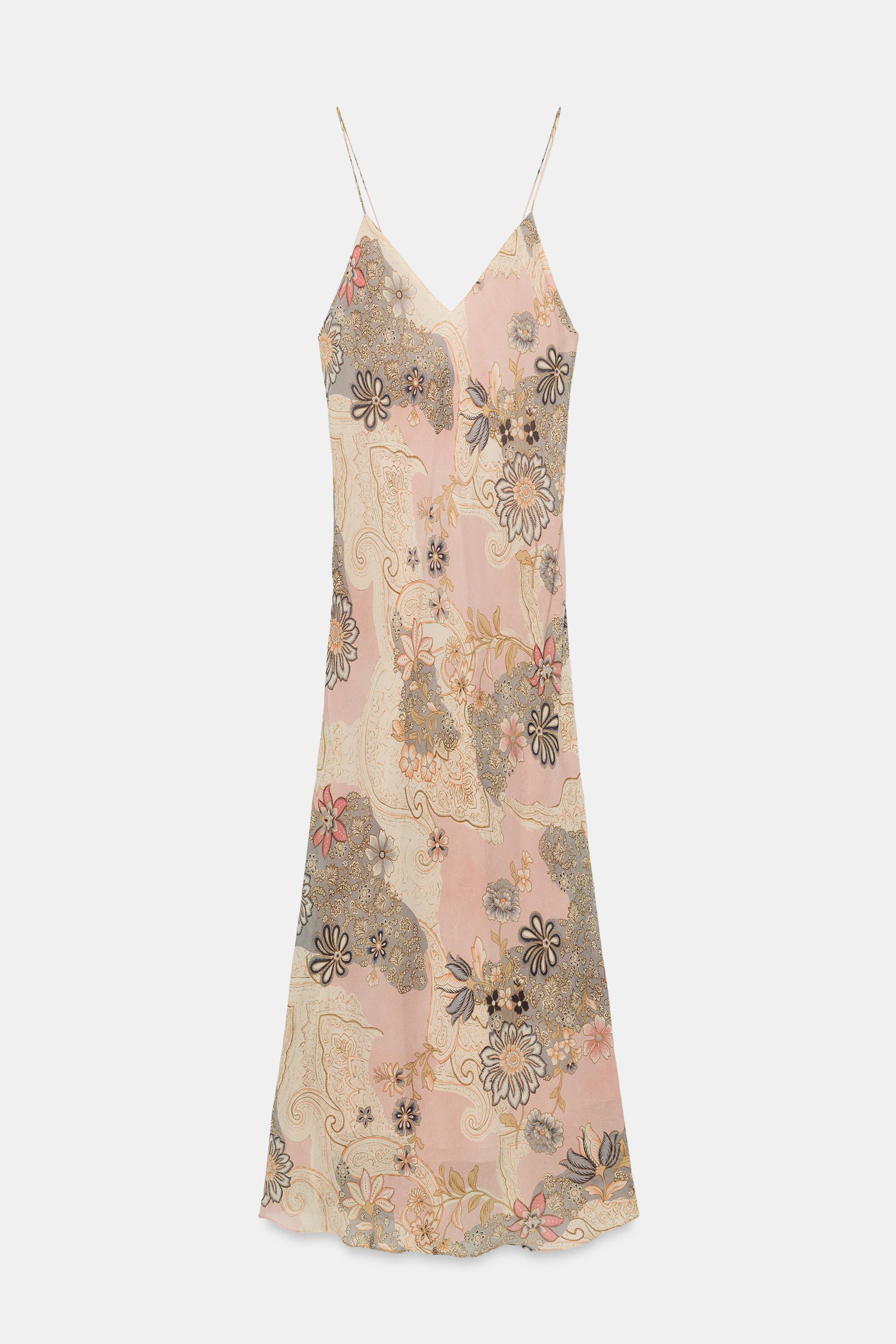 ZW COLLECTION PRINTED SLIP DRESS by ZARA