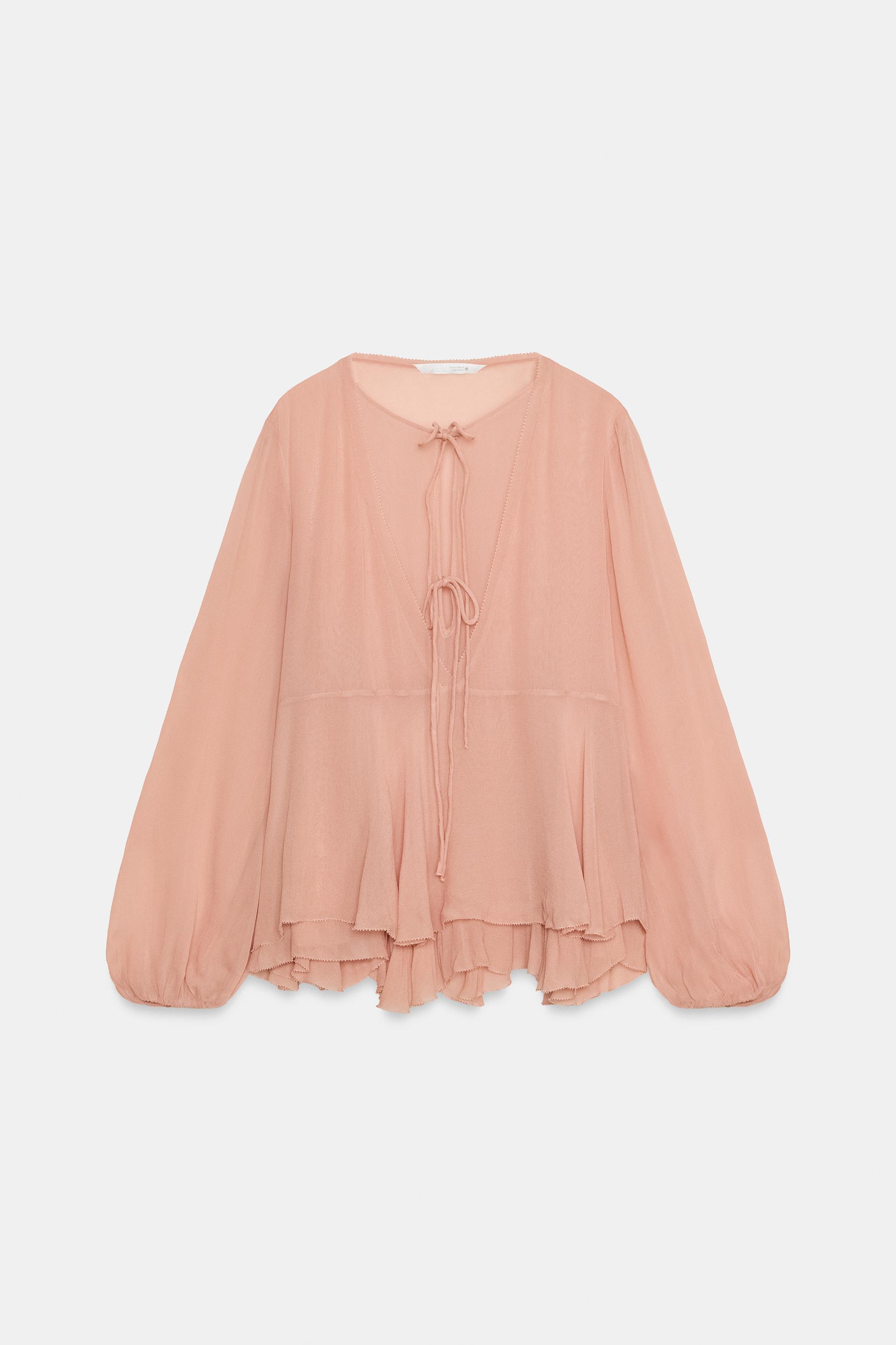 ZW COLLECTION RUFFLED BLOUSE by ZARA
