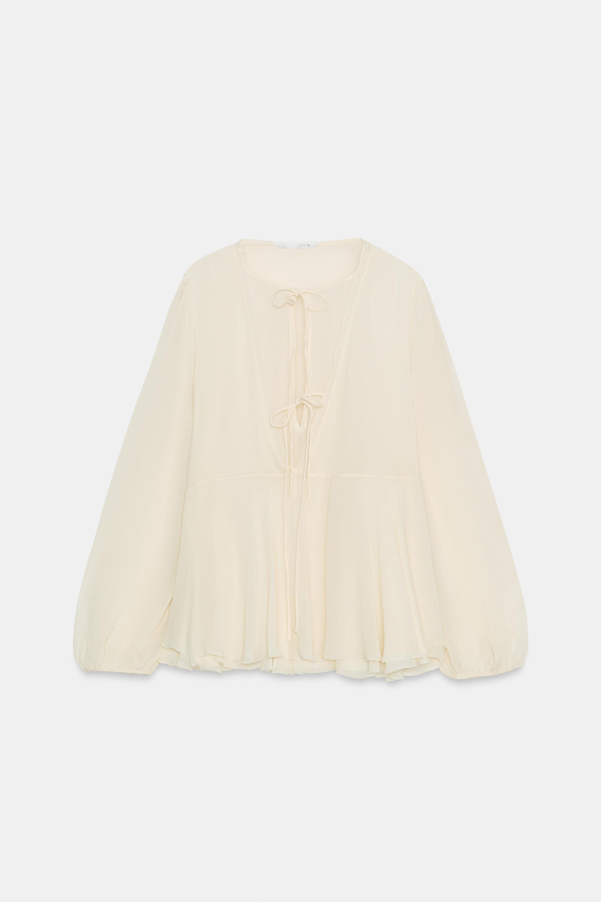 ZW COLLECTION RUFFLED BLOUSE by ZARA
