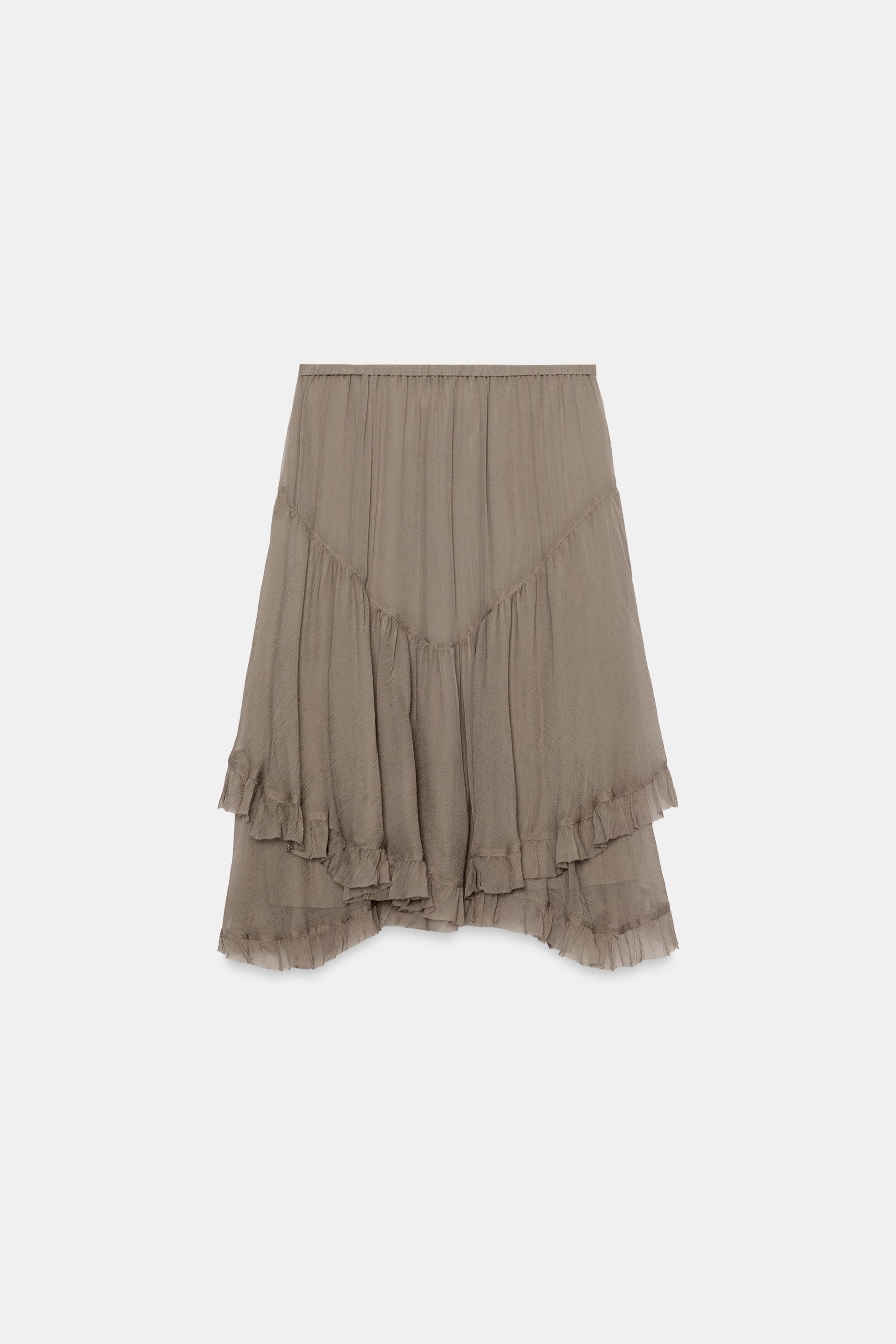 ZW COLLECTION RUFFLED SKIRT by ZARA