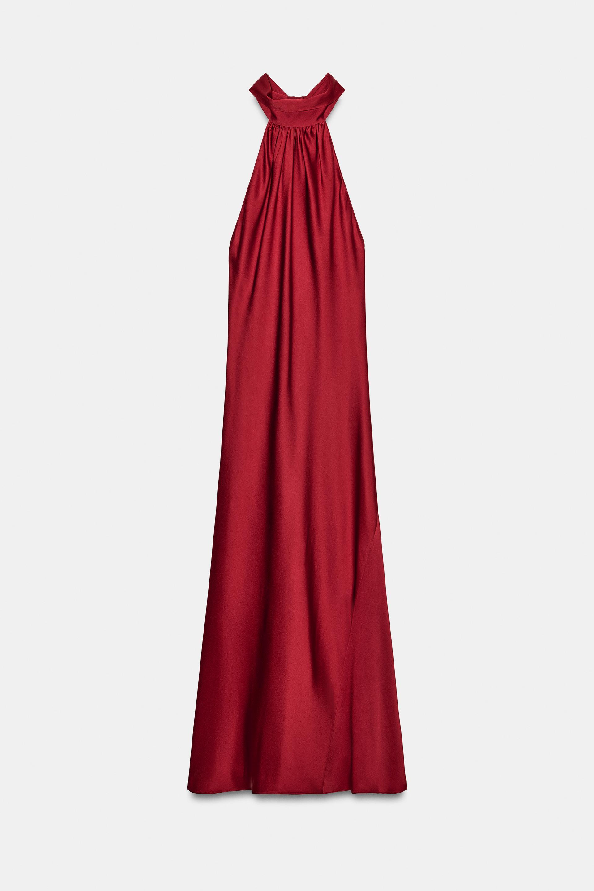 ZW COLLECTION SATIN EFFECT HALTER DRESS by ZARA
