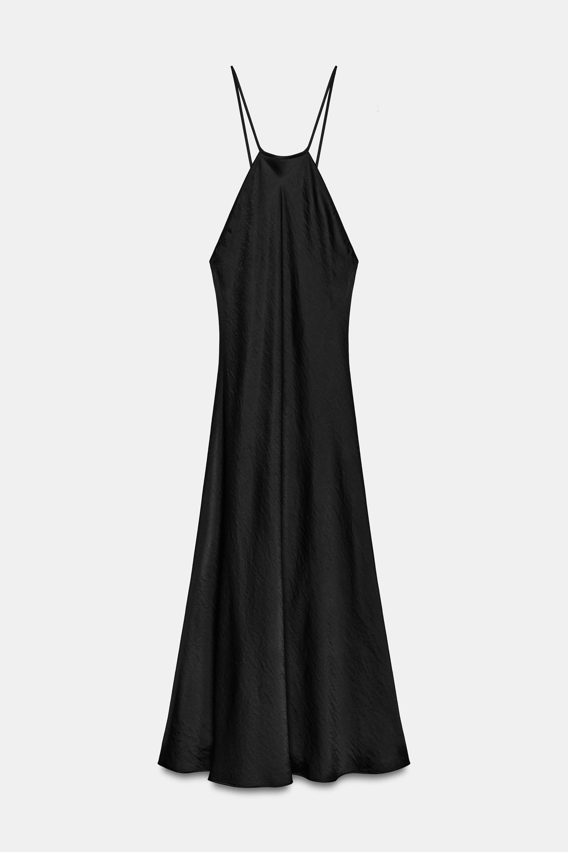 ZW COLLECTION SATIN EFFECT HALTER DRESS by ZARA