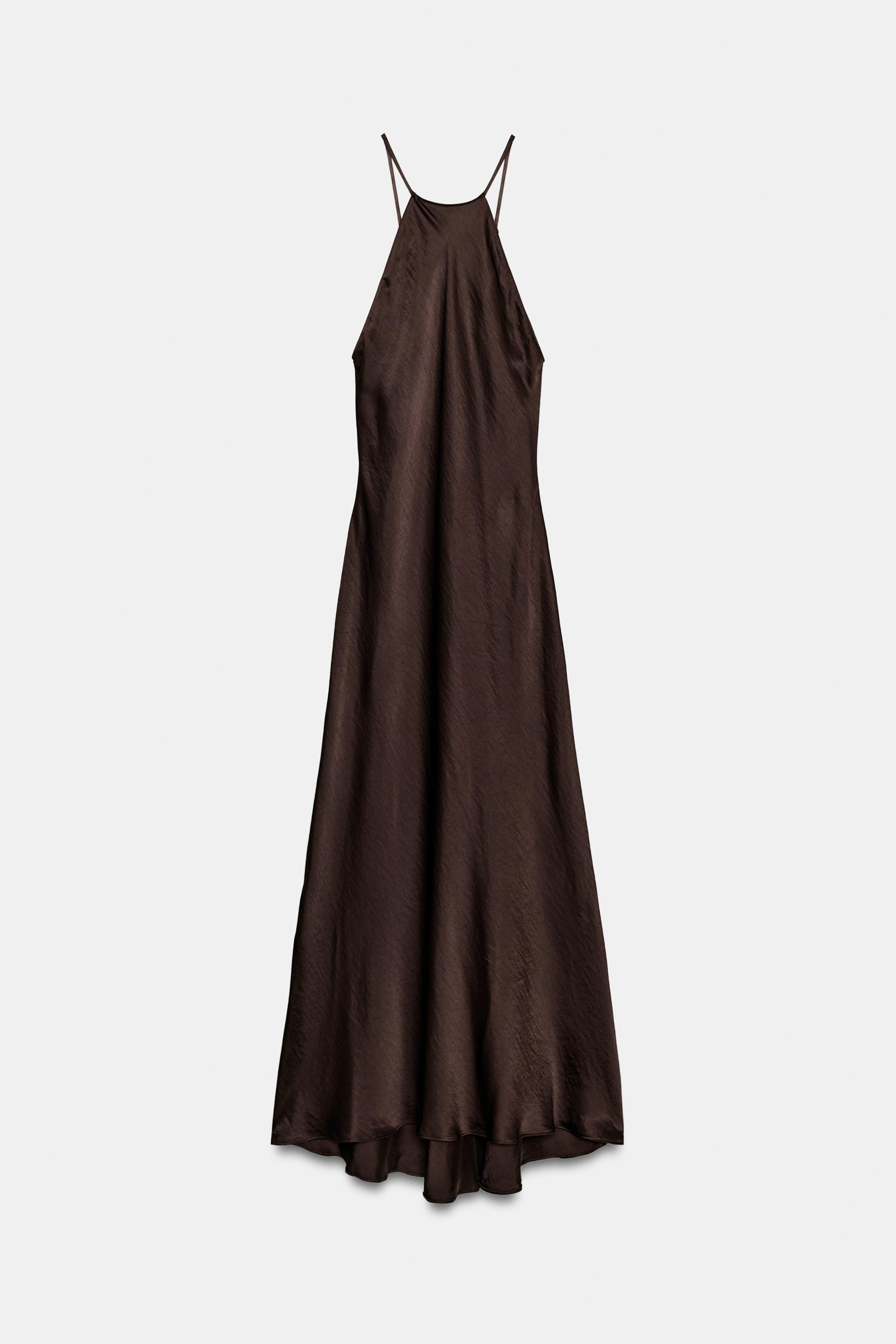 ZW COLLECTION SATIN EFFECT HALTER DRESS by ZARA