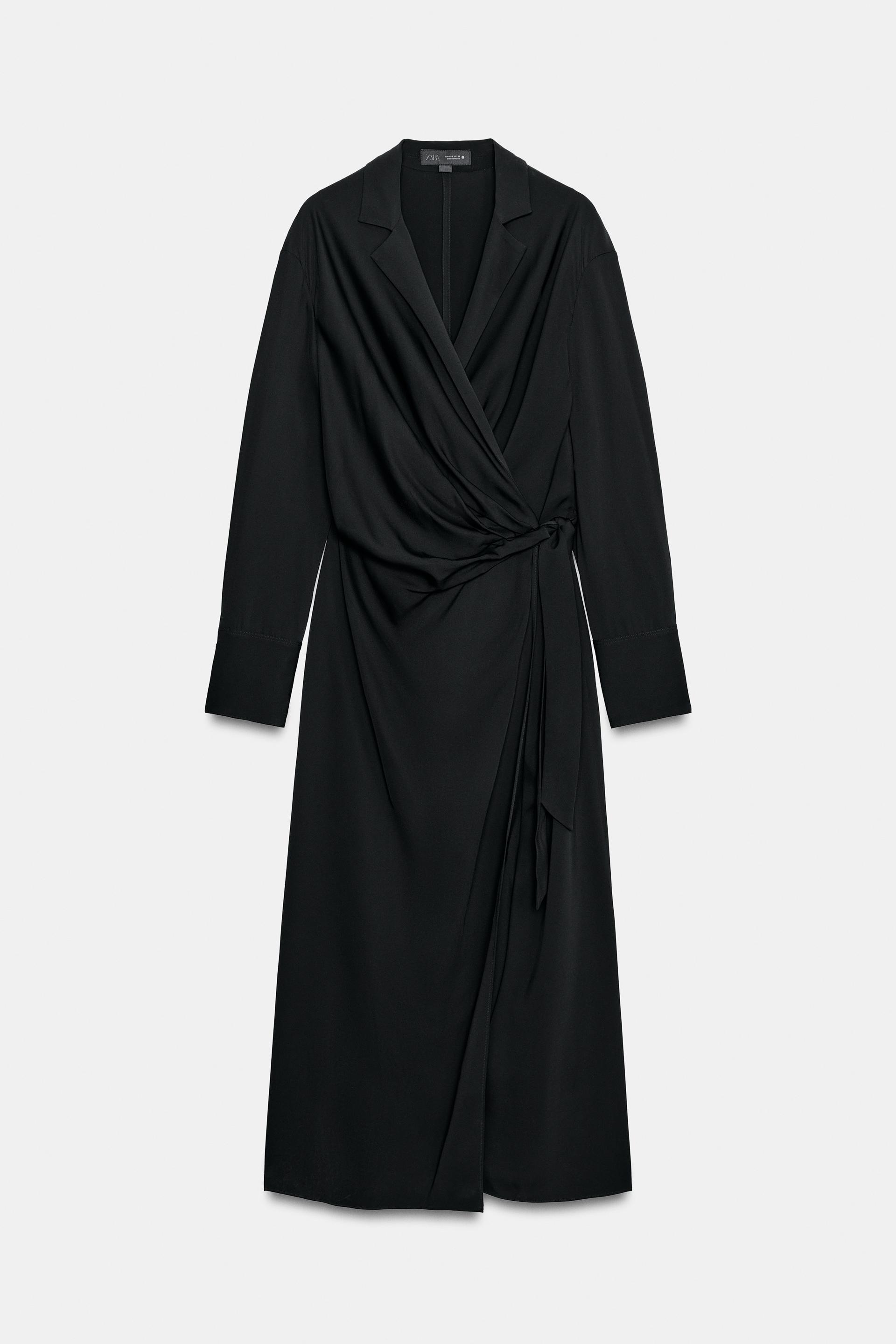 ZW COLLECTION SATIN KNOT DRESS by ZARA