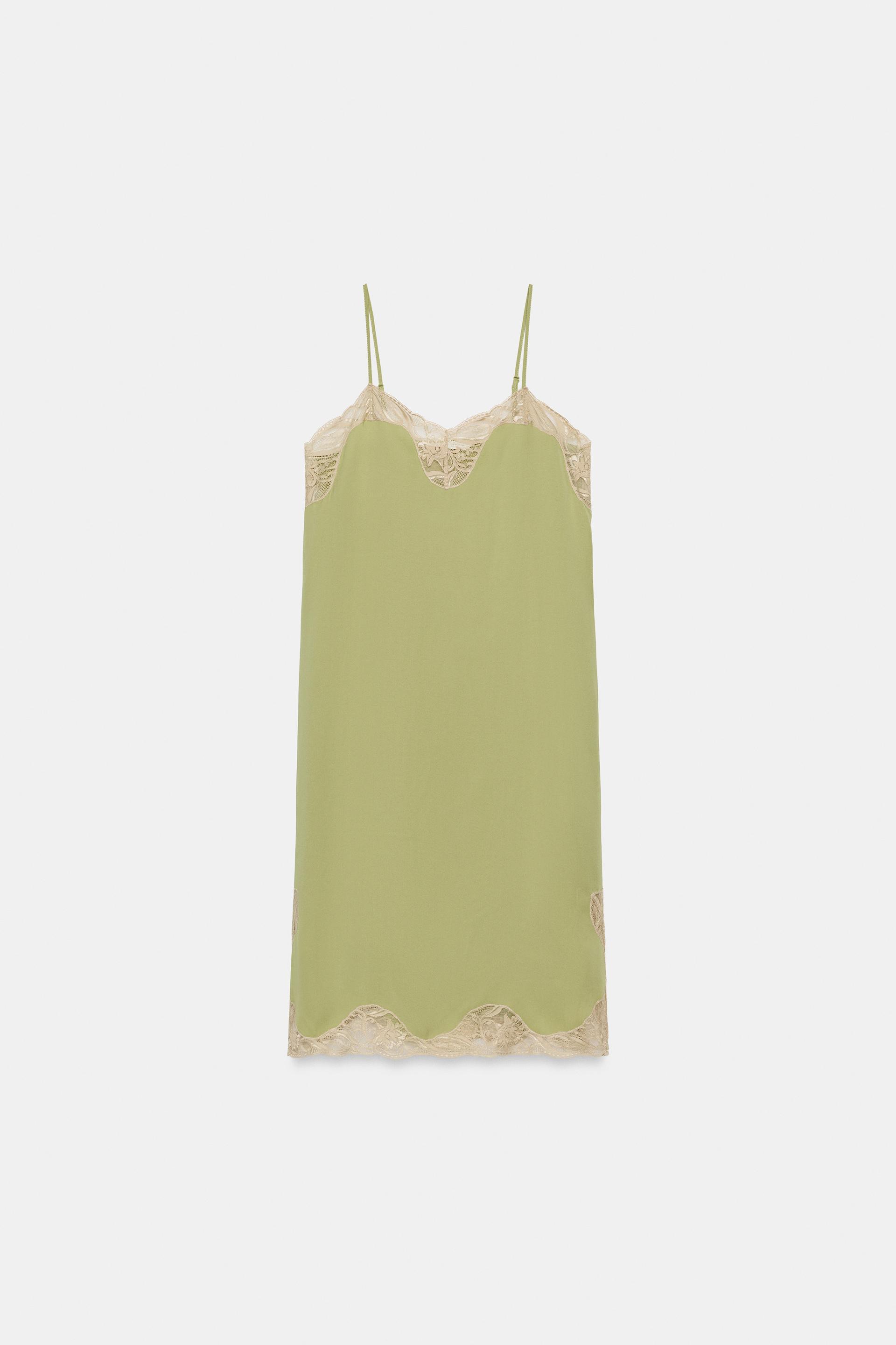ZW COLLECTION SATIN LACE DRESS by ZARA