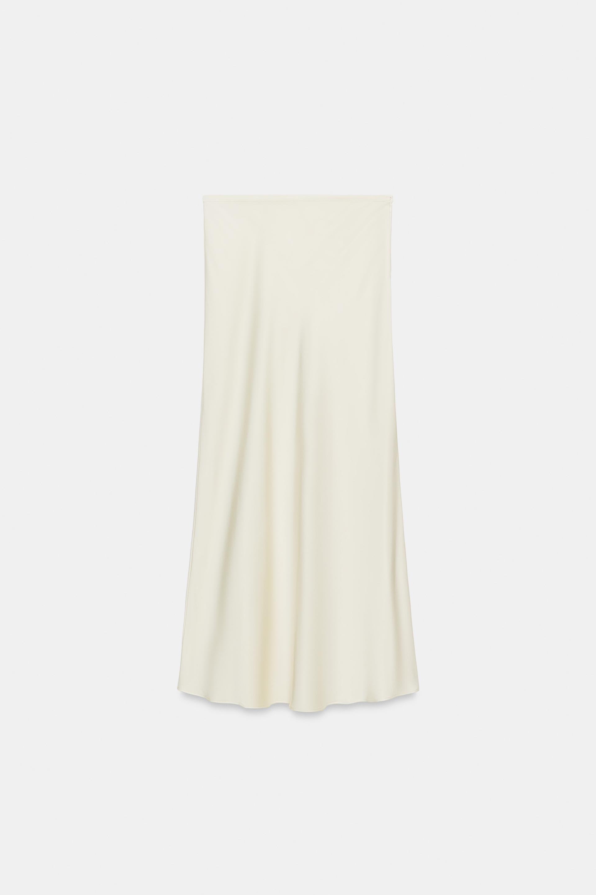 ZW COLLECTION SATIN SKIRT by ZARA