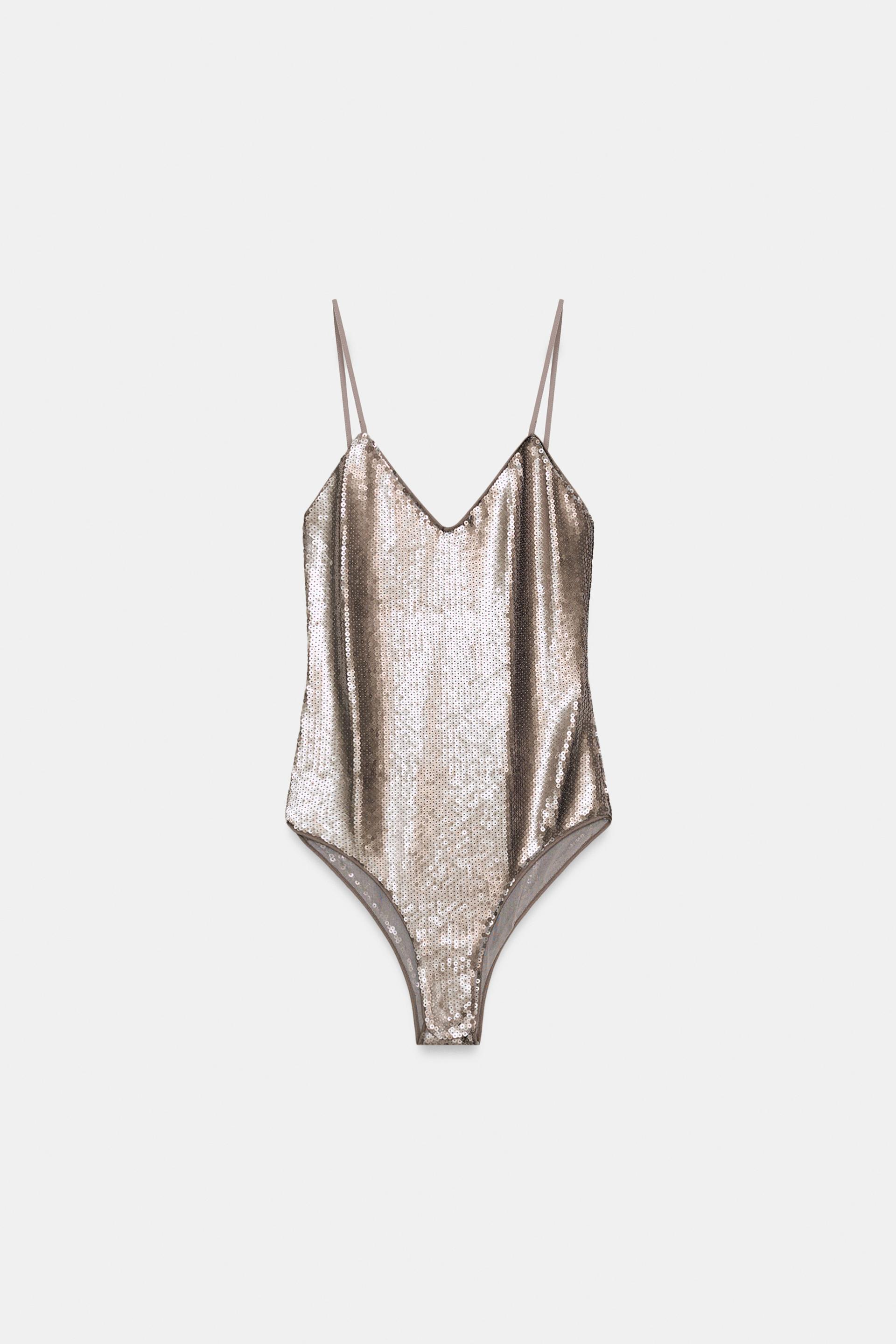 ZW COLLECTION SEQUIN BODYSUIT by ZARA
