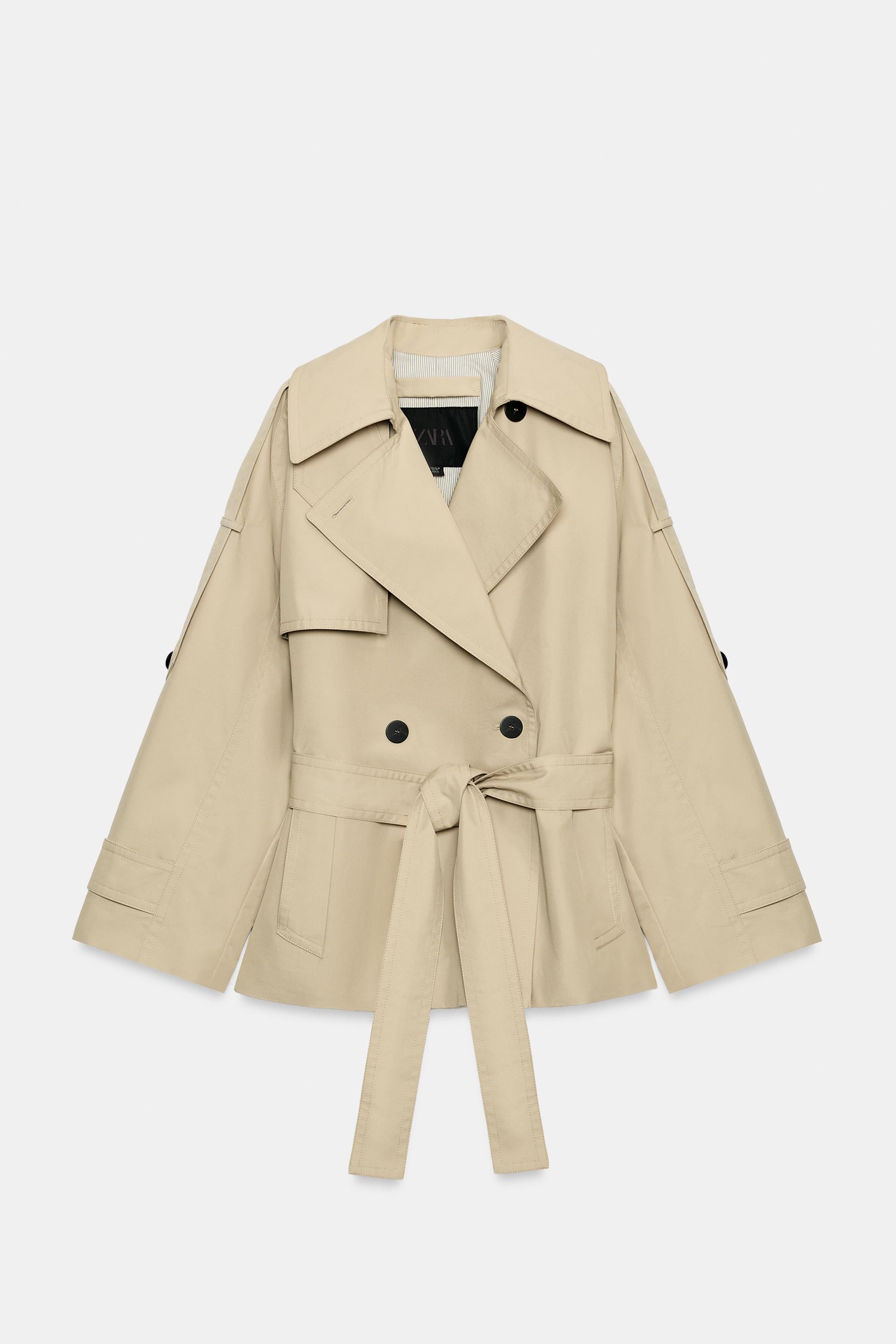 ZW COLLECTION SHORT BELTED TRENCH COAT by ZARA