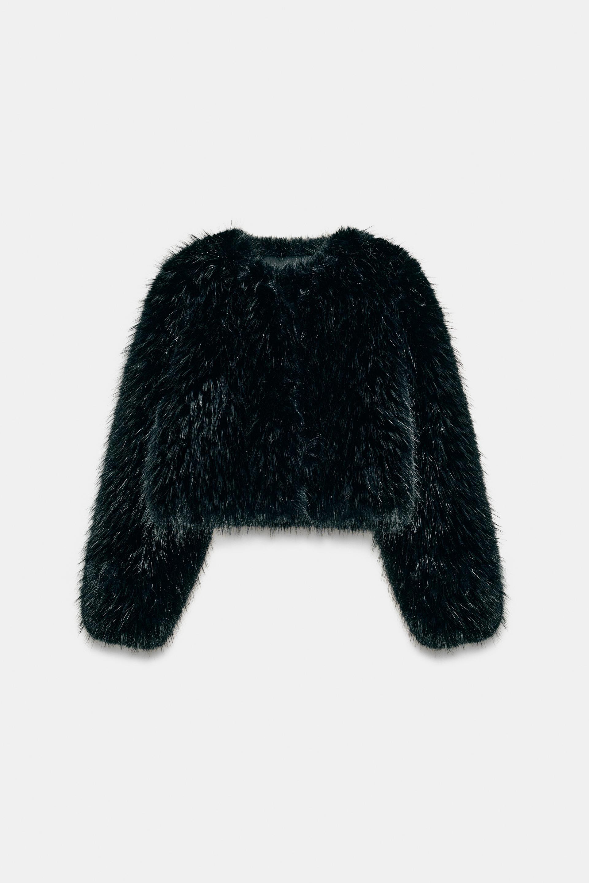 ZW COLLECTION SHORT FAUX FUR COAT by ZARA
