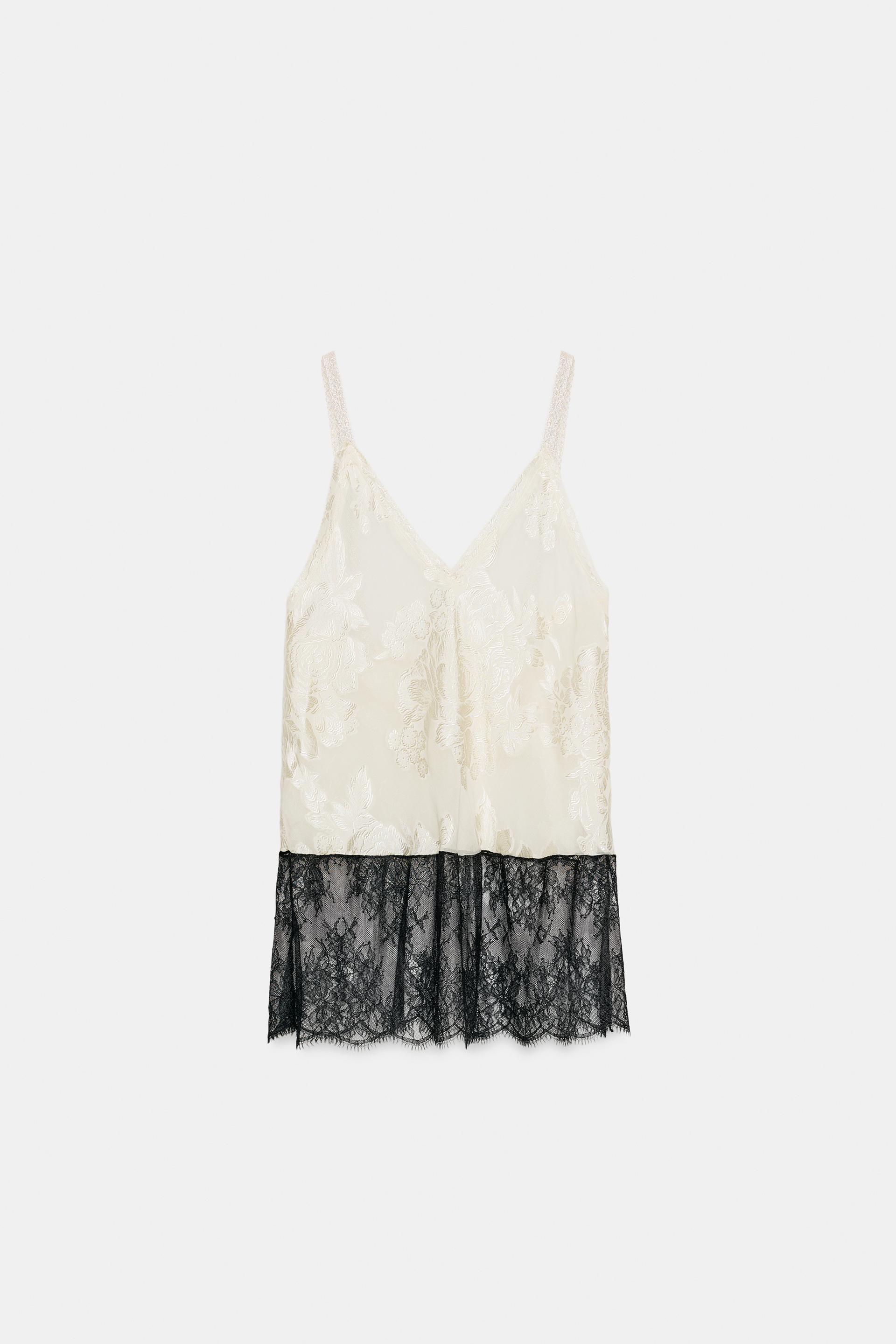 ZW COLLECTION SILK JACQUARD CAMI by ZARA