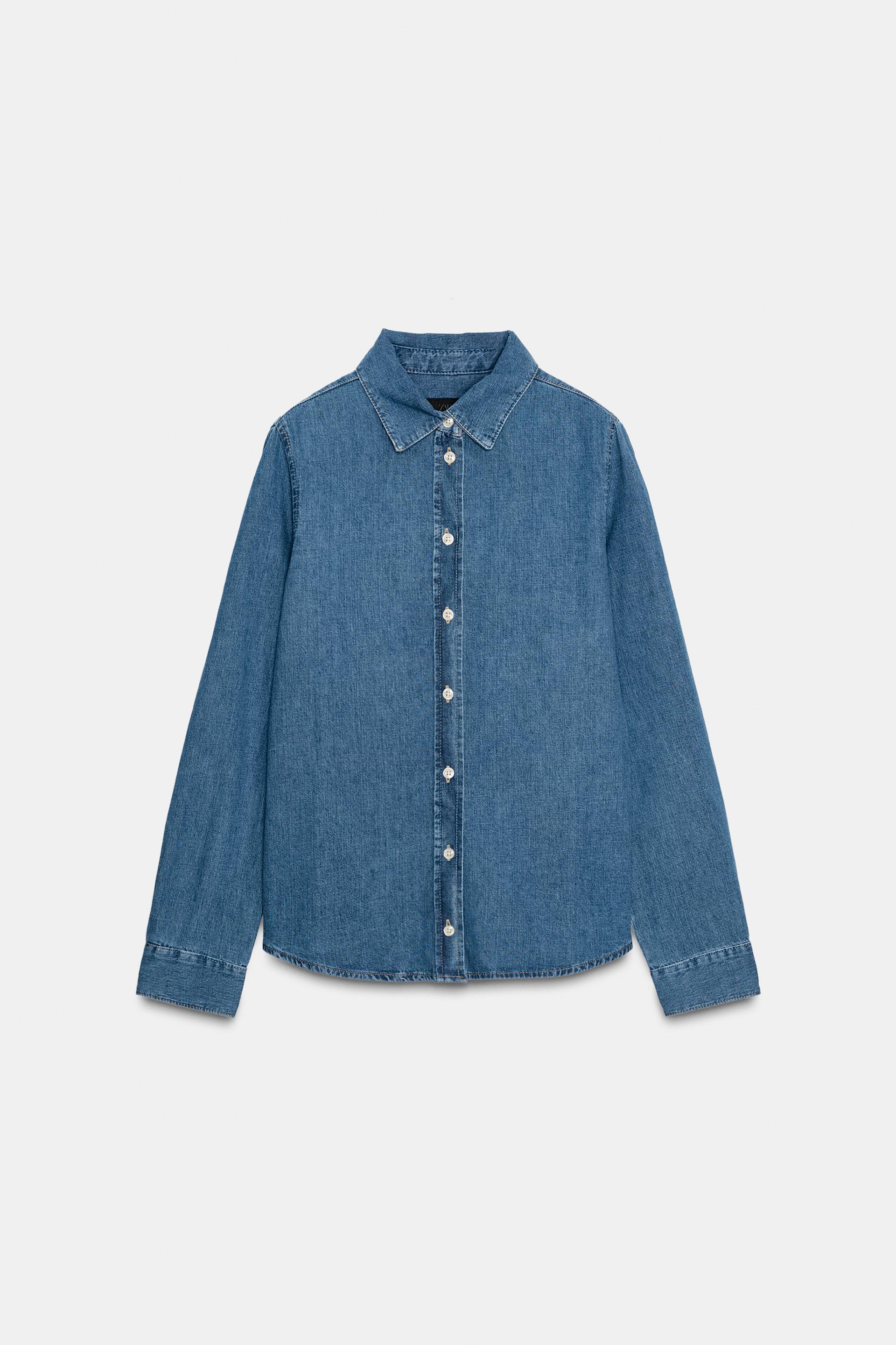 ZW COLLECTION SLIM-FIT DENIM SHIRT by ZARA