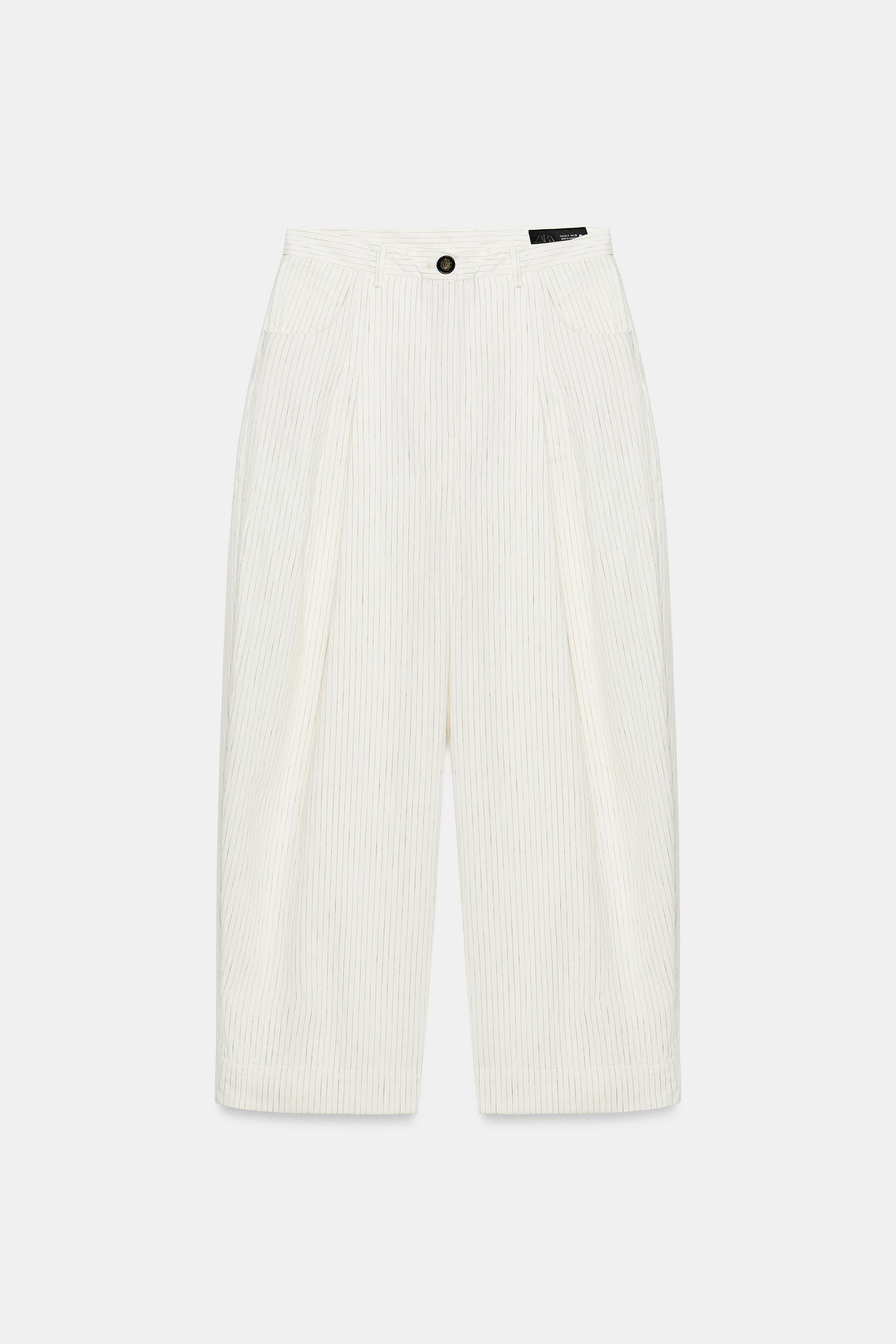 ZW COLLECTION STRIPED BARREL PANTS by ZARA