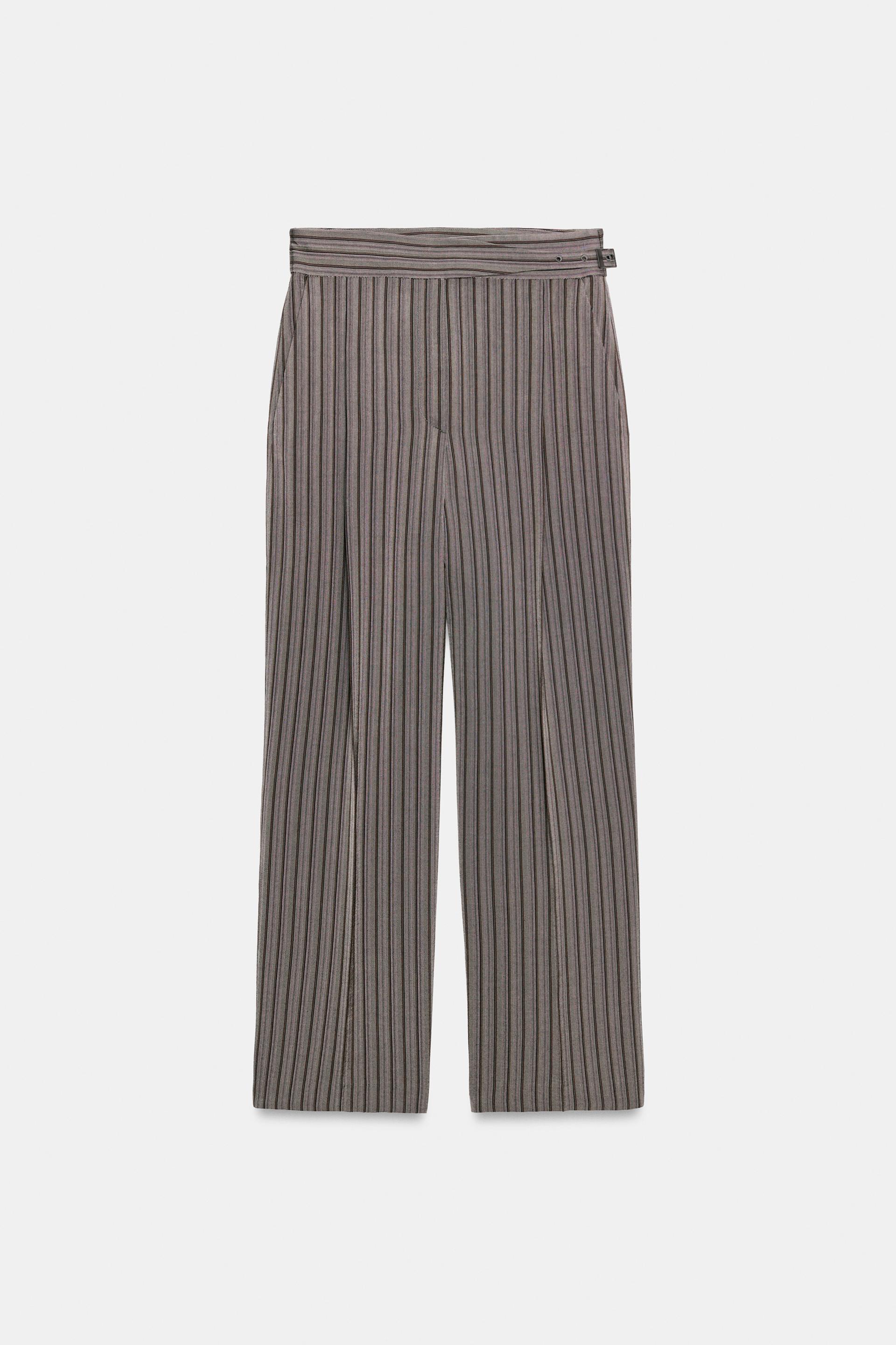 ZW COLLECTION STRIPED DARTED PANTS by ZARA