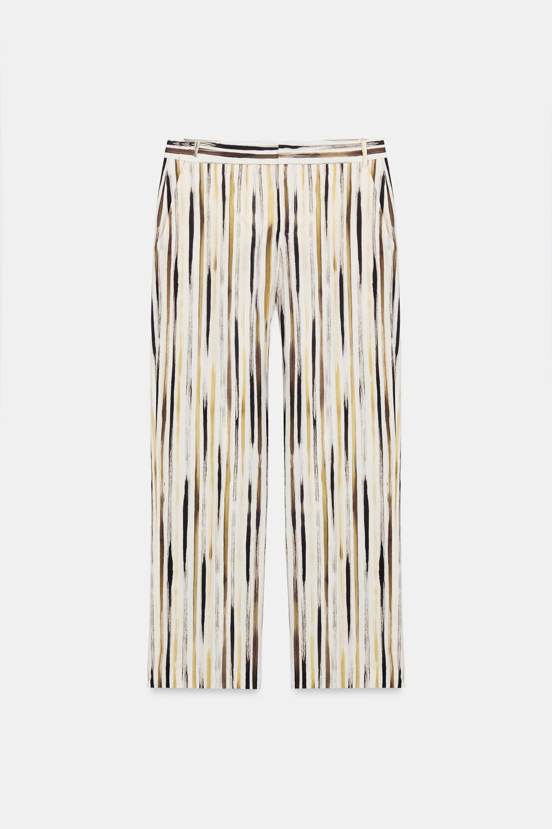 ZW COLLECTION STRIPED POPLIN PANTS by ZARA