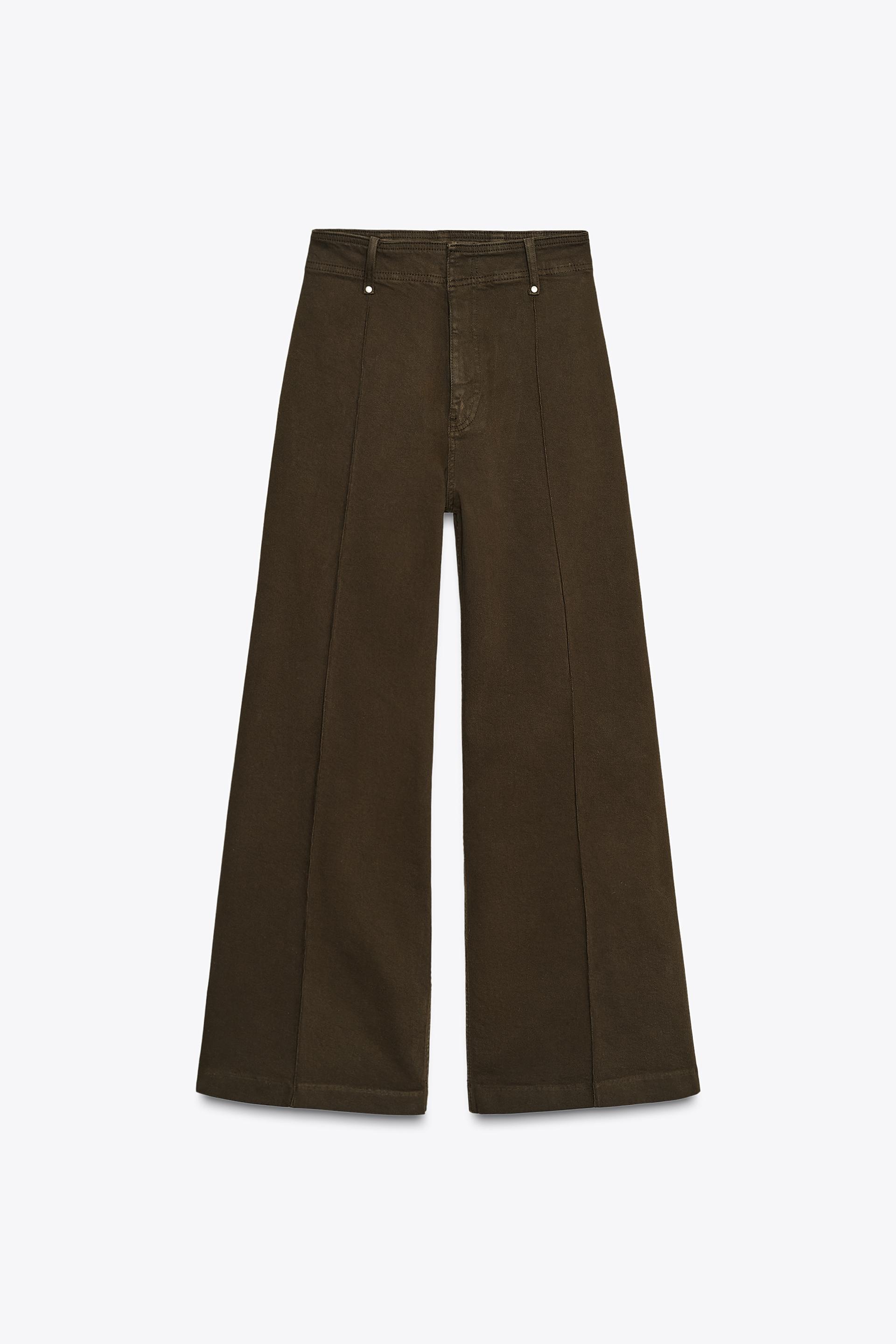 ZW COLLECTION TAILORED HIGH-WAIST WIDE LEG JEANS by ZARA