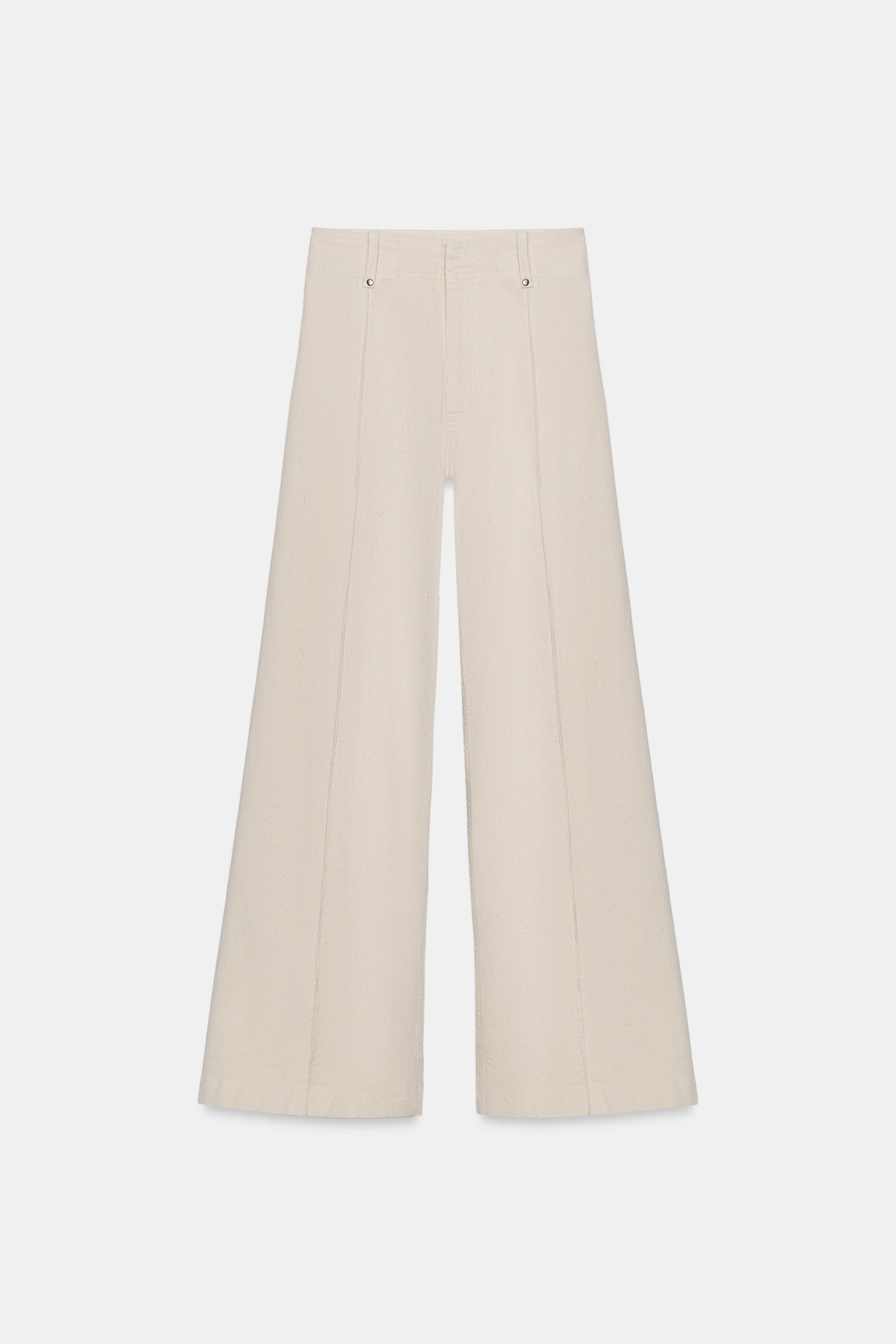 ZW COLLECTION TAILORED HIGH-WAIST WIDE LEG JEANS by ZARA