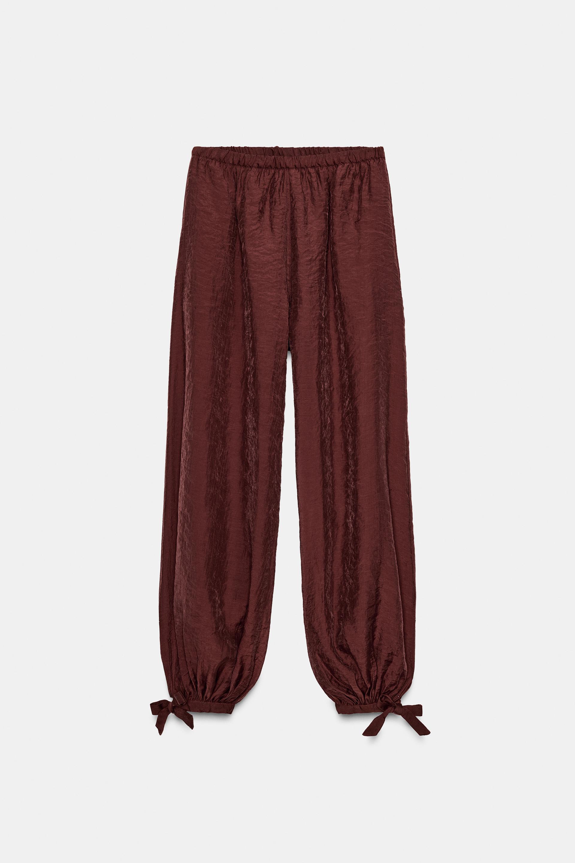 ZW COLLECTION TIE WAIST BALLOON PANTS by ZARA