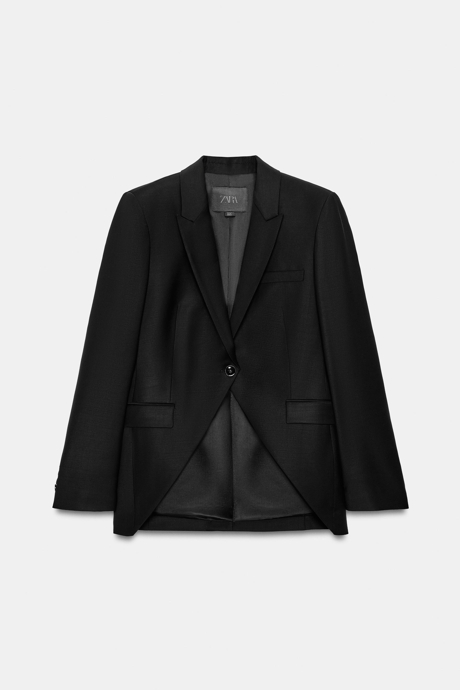 ZW COLLECTION WOOL BLEND ASYMMETRIC BLAZER by ZARA